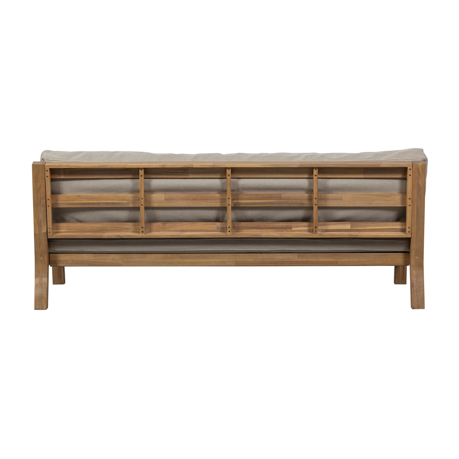 3-Seater Outdoor Sofa RELAX Beige with Acacia Base