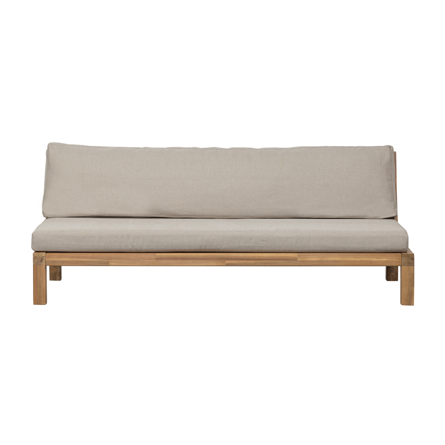 3-Seater Outdoor Sofa RELAX Beige with Acacia Base