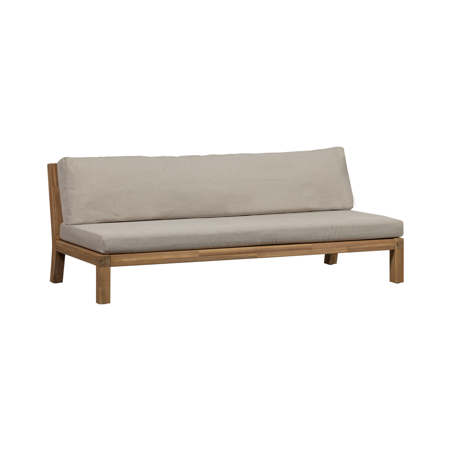 3-Seater Outdoor Sofa RELAX Beige with Acacia Base