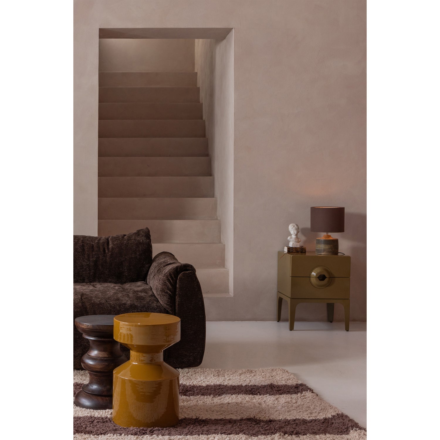 Bijzettafel FERRY honingkleurig