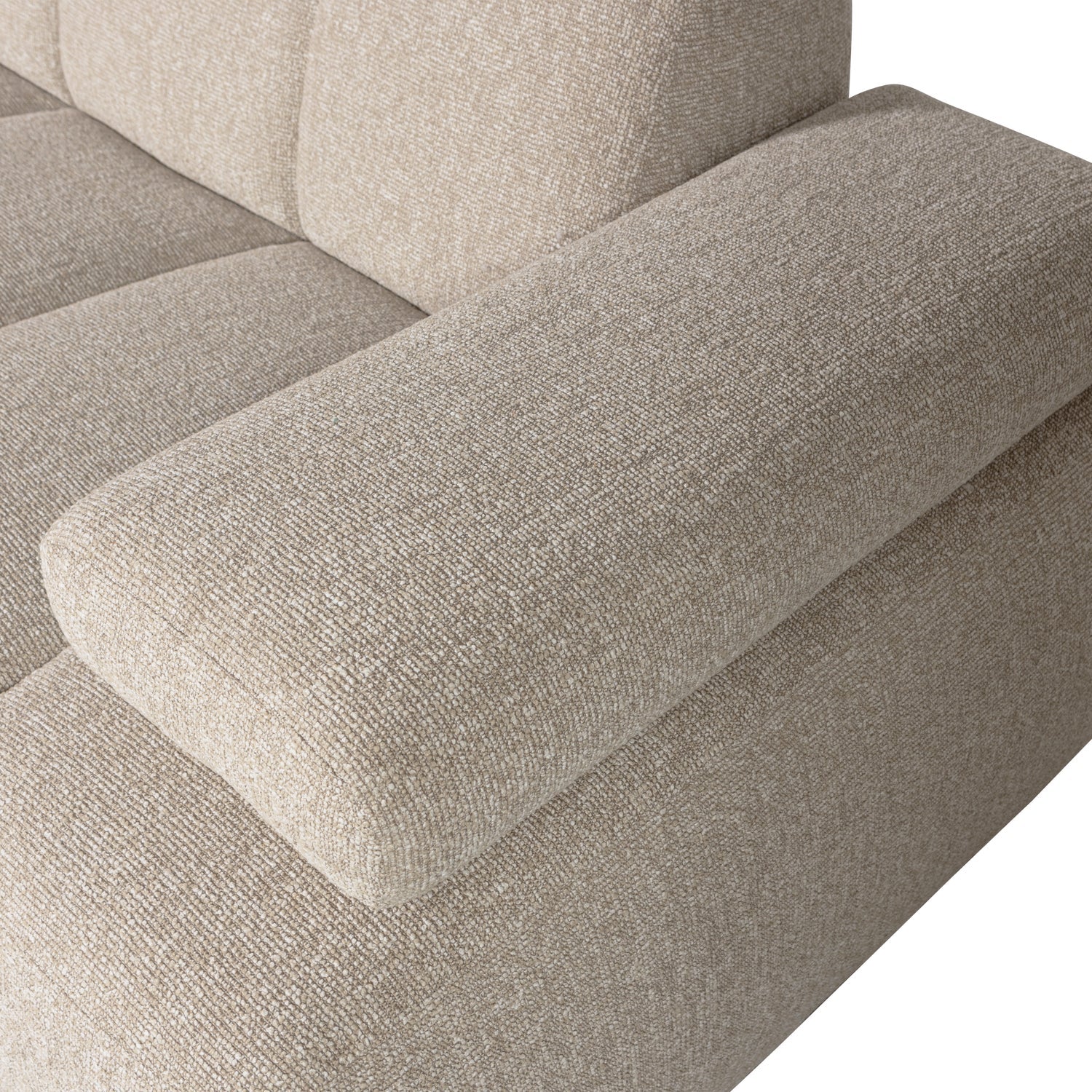 Modulaire linker hoekbank MOJO beige melange bouclé