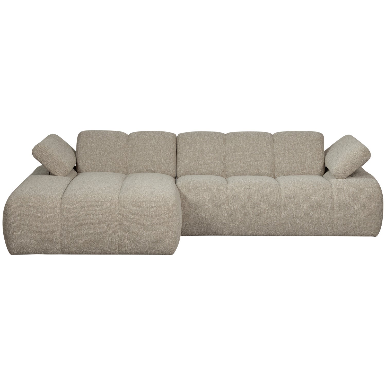 Modulaire linker hoekbank MOJO beige melange bouclé