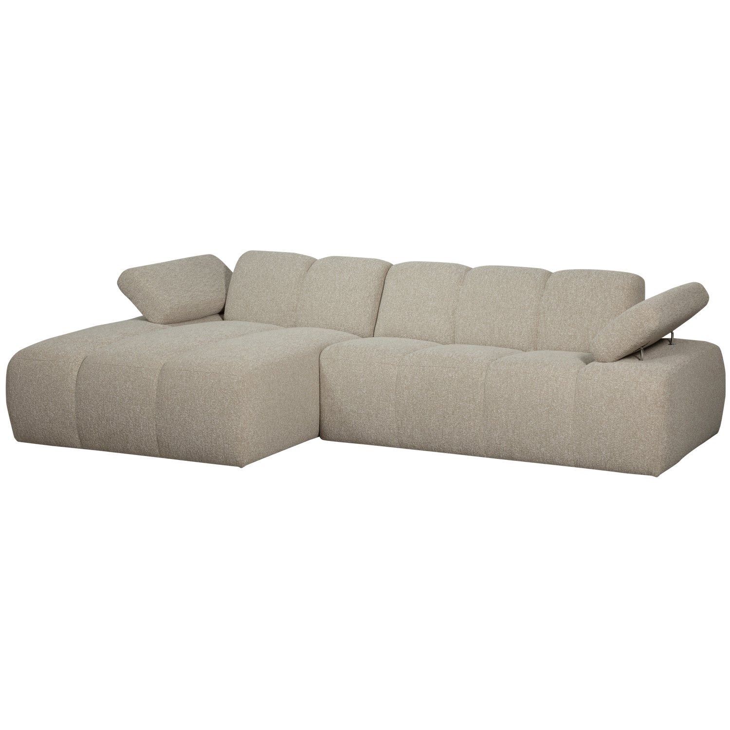 Modulaire linker hoekbank MOJO beige melange bouclé