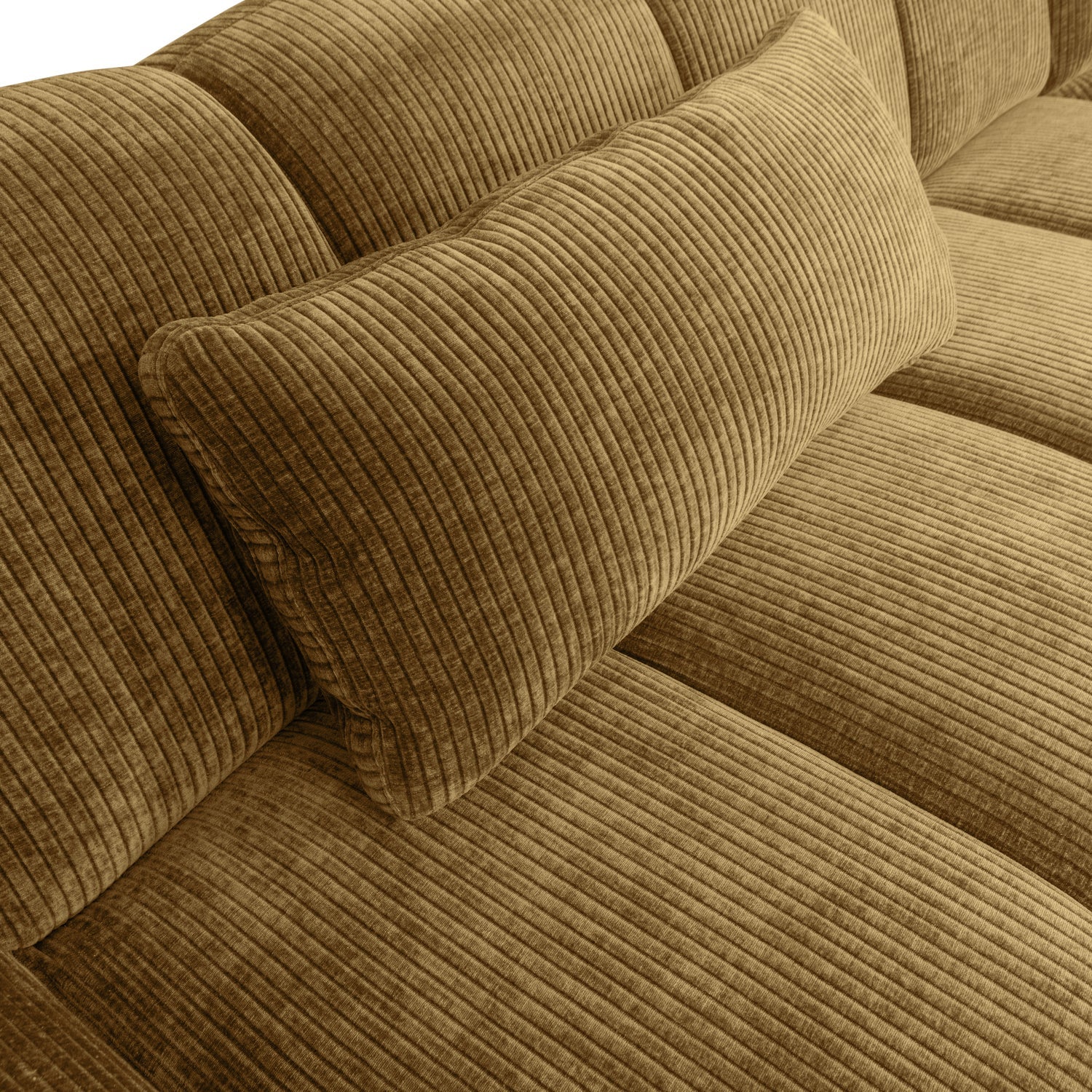 MOJO kussen donker honingkleurig ribfluweel