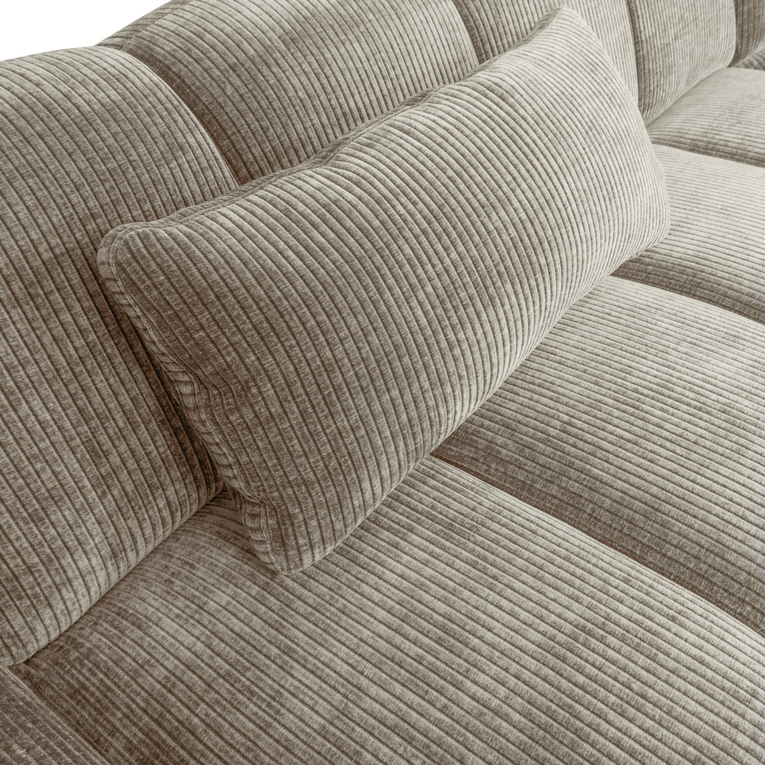 MOJO kussen donker zandkleurig ribfluweel