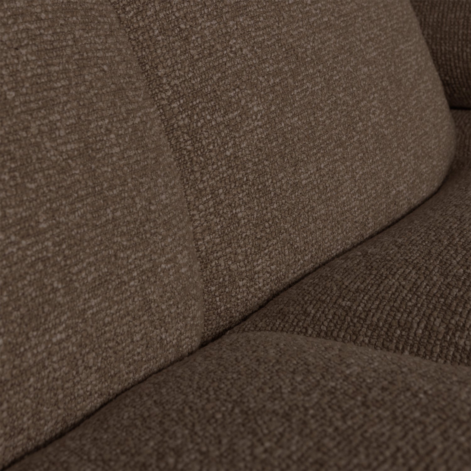 Modularer linker Ecksofa MOJO dunkelbraunes Bouclé