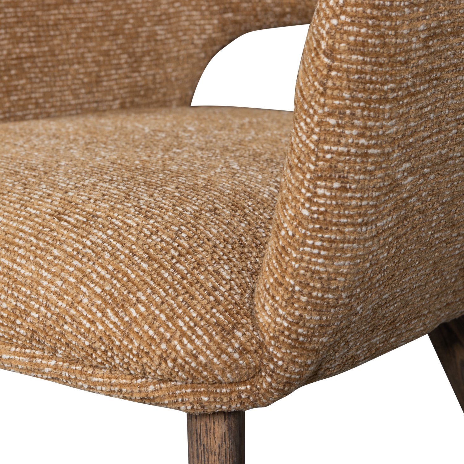 Stuhl MURAT braun mit dunkelbraunem Eichenfuß