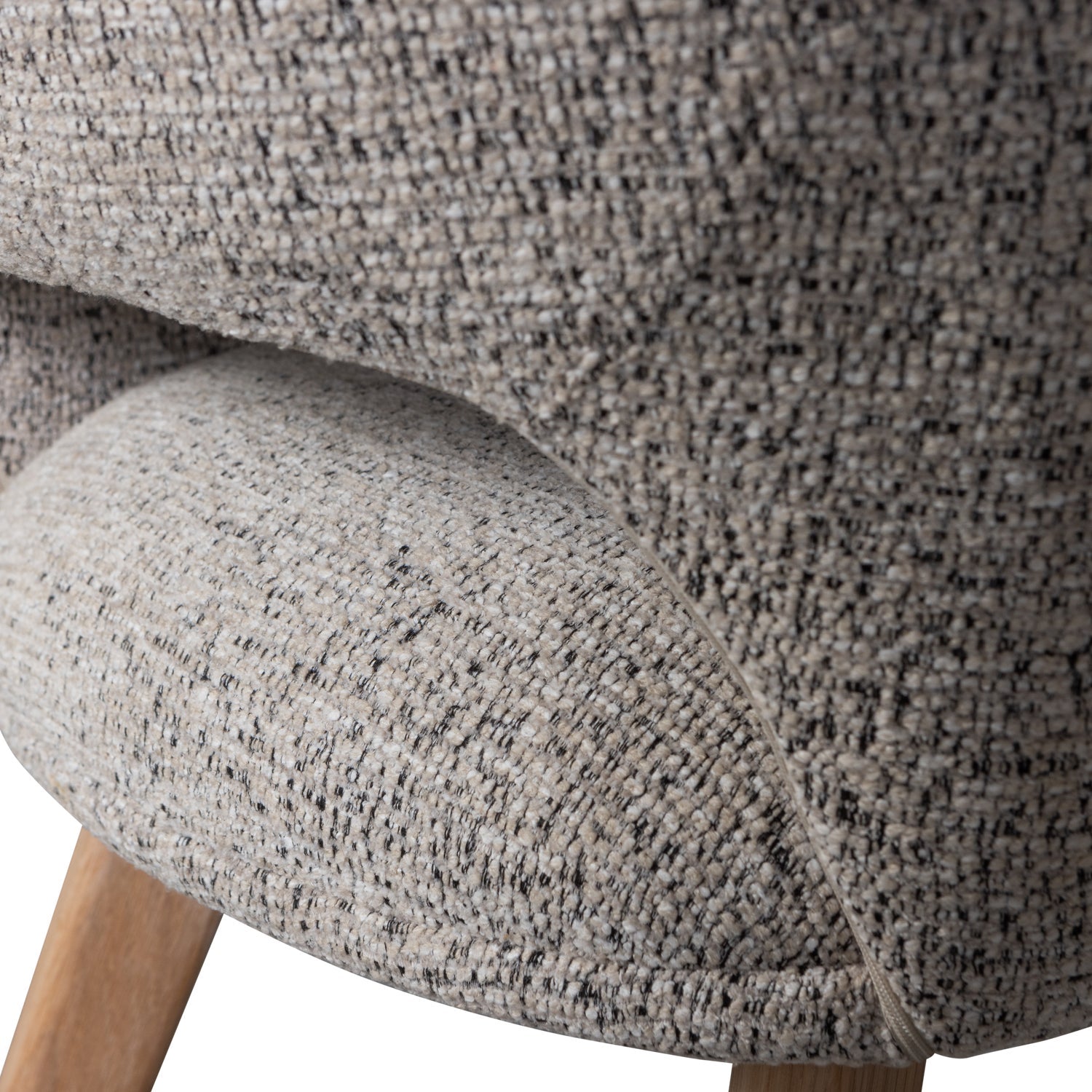 Stuhl MURAT grau-beige mit Eichenbasis