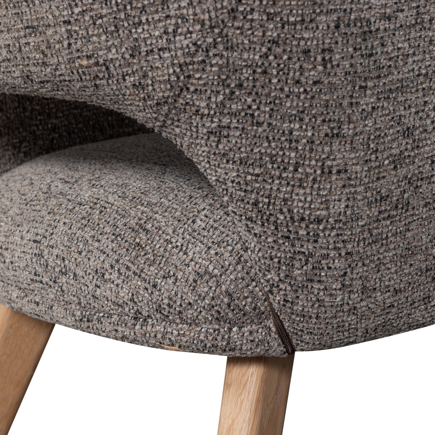 Sessel MURAT taupe mit Eichenbasis