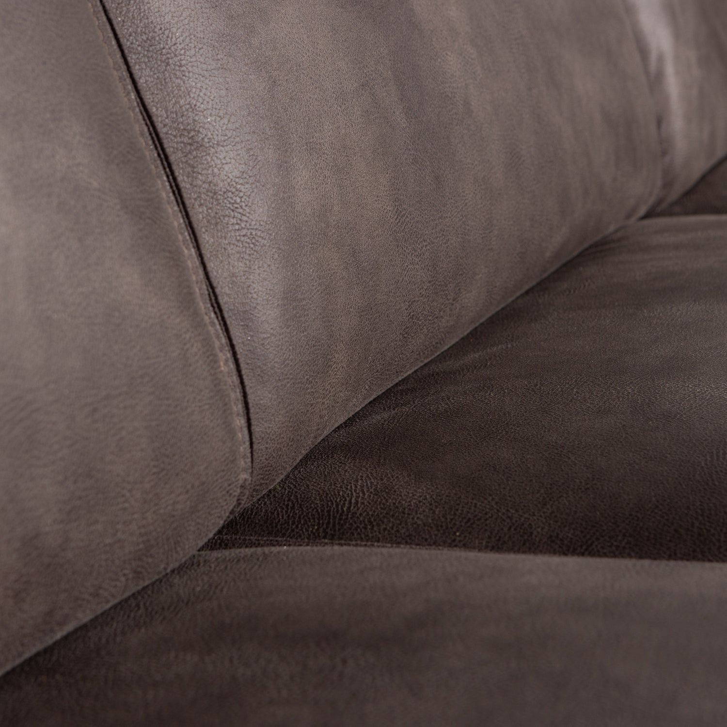 Rechtsseitige Eckcouch STATEMENT dunkelgrau Leder