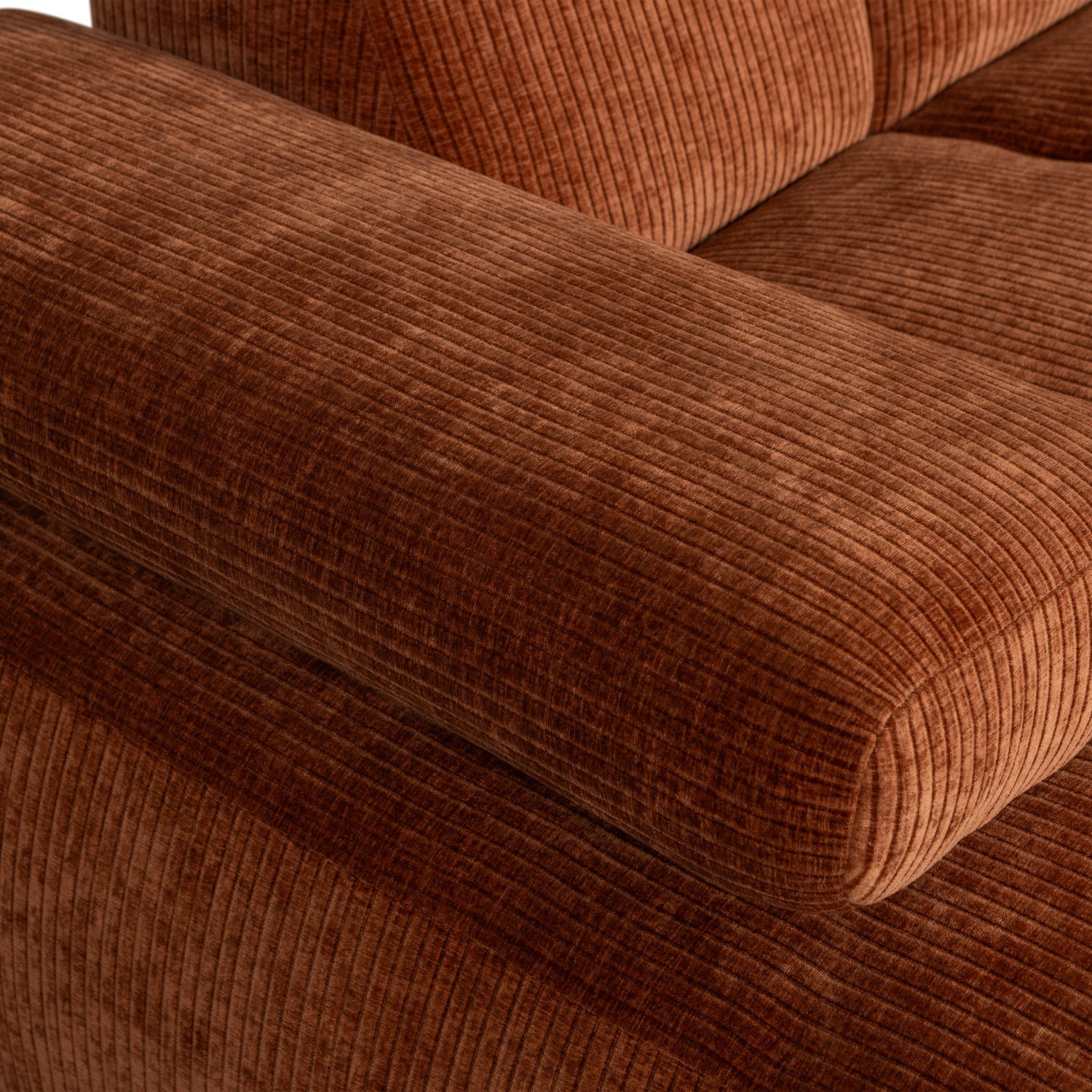 Modulaire hoekbank links MOJO bruin corduroy