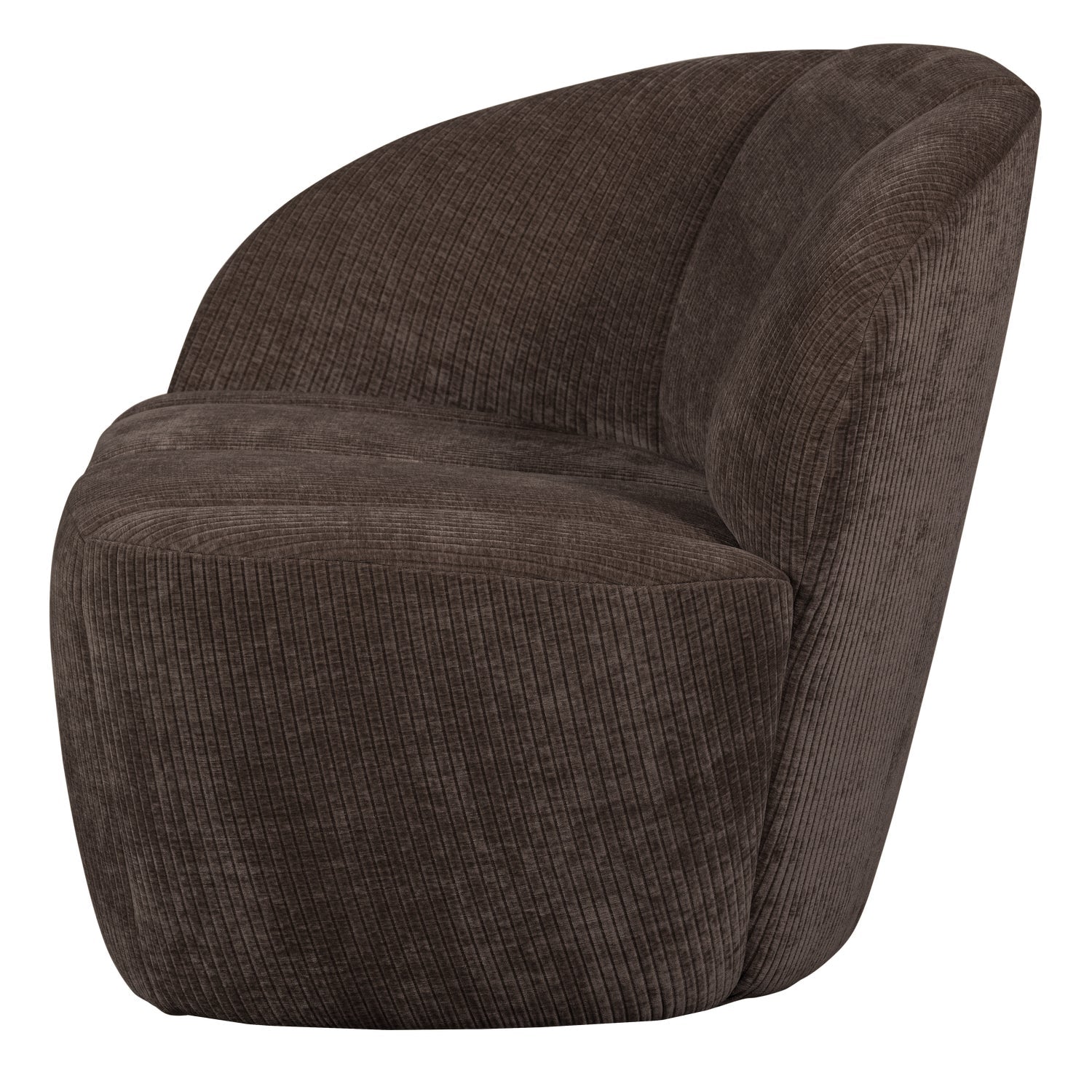 Left-facing 2-seater sofa MOJO dark brown corduroy