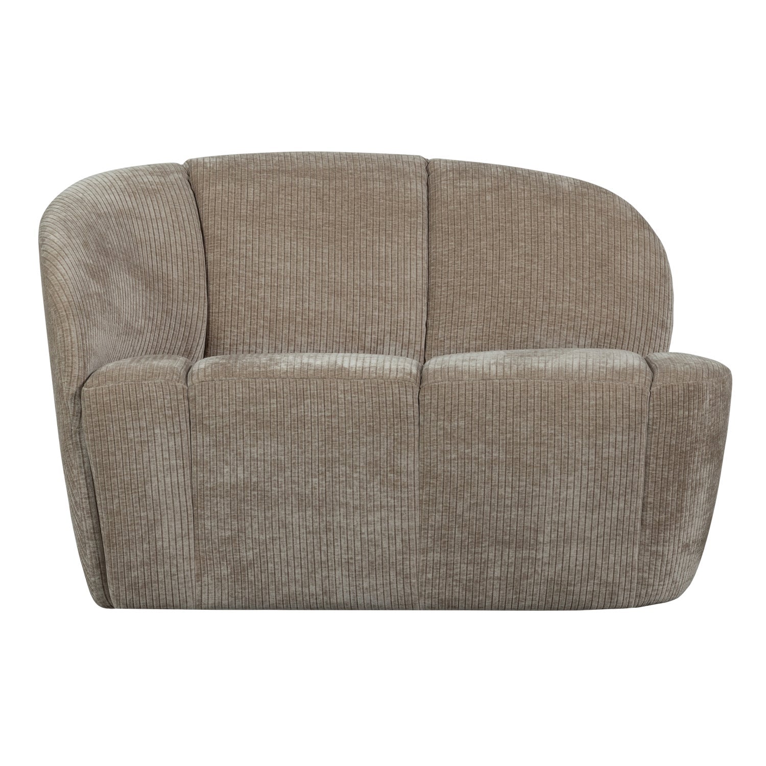 2-seater left-facing MOJO sofa in dark sandy corduroy