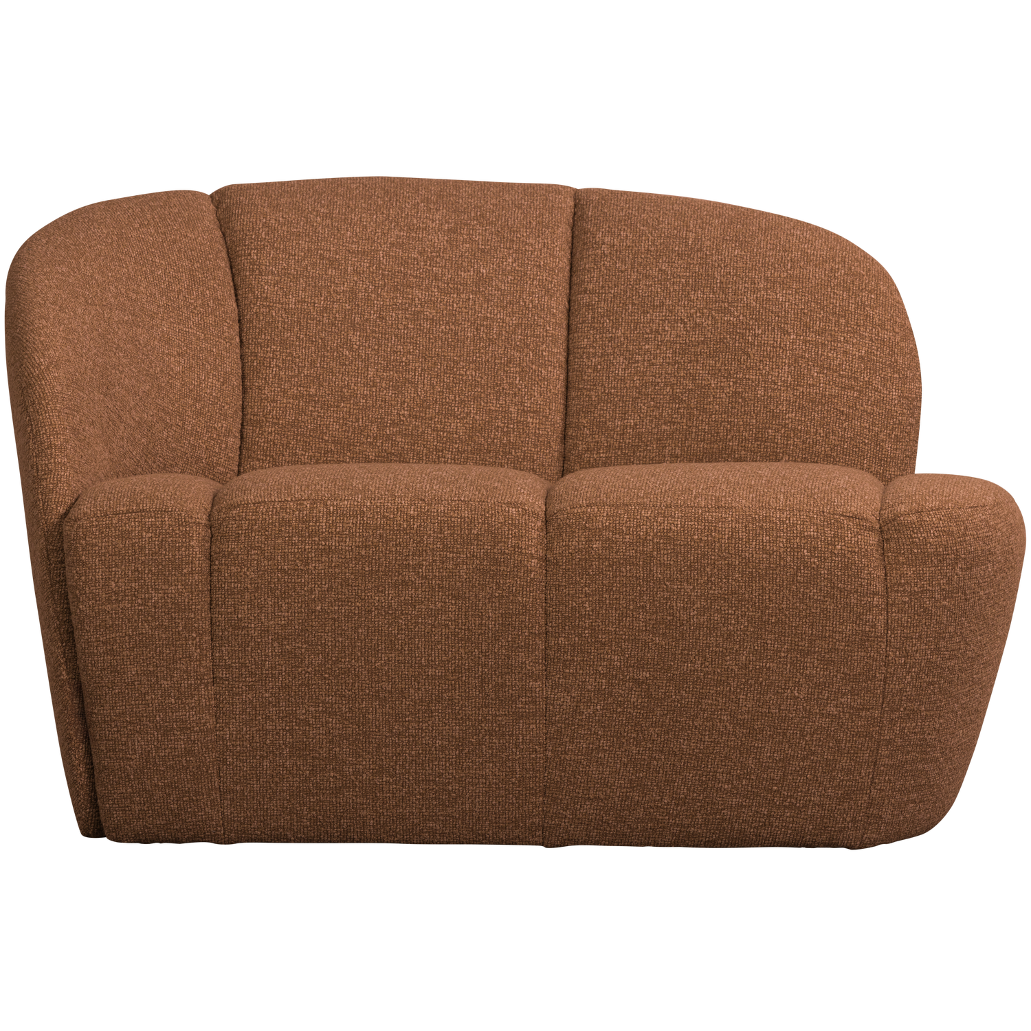 Sofa linksseitig 2-sitzig MOJO rostbraun meliert Boucle