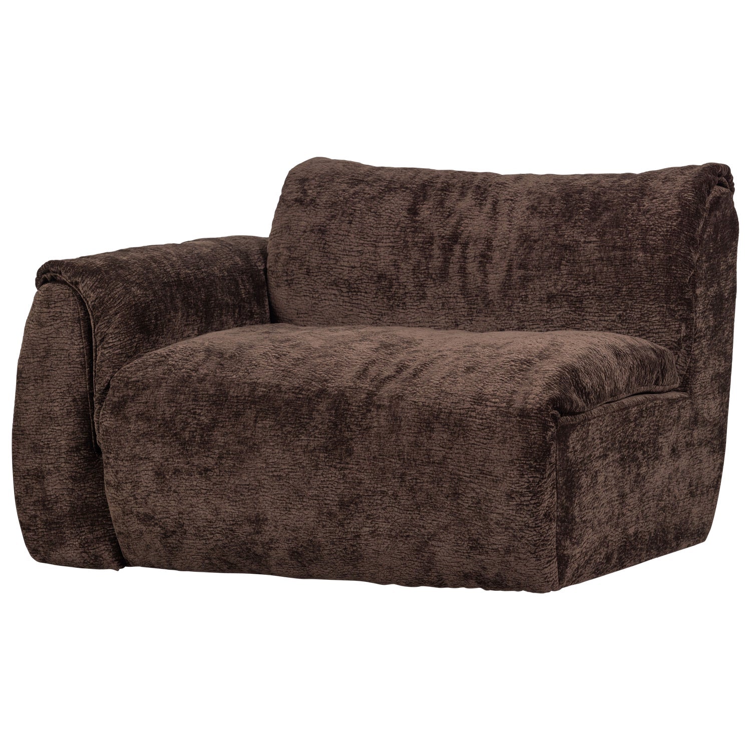 Modulares Sofa BAGGY 3D - linkes Element in Dunkelbraun