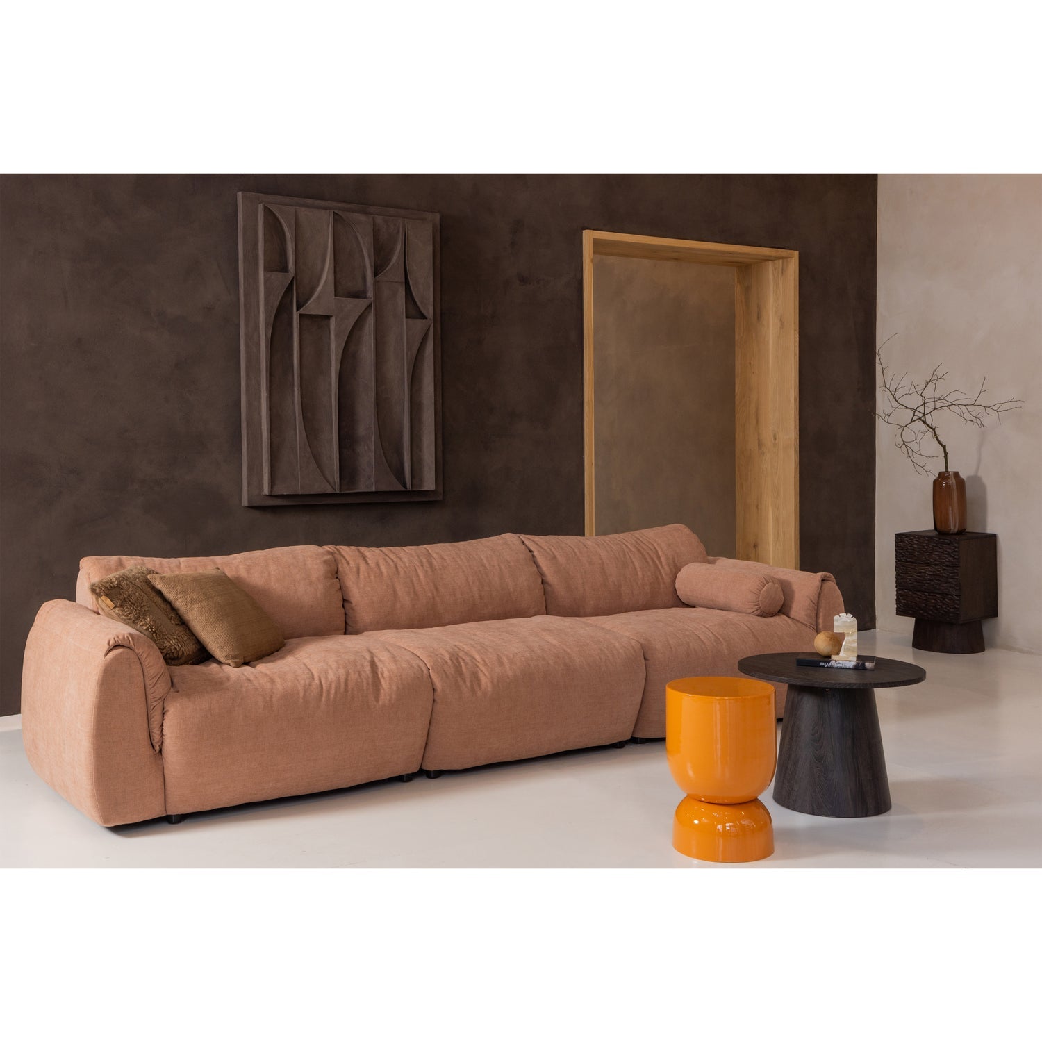 Modulares Sofa BAGGY - rechte Element in Rosa