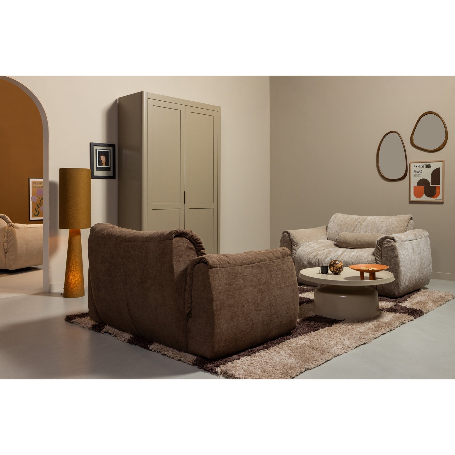 Fauteuil BAGGY bruin