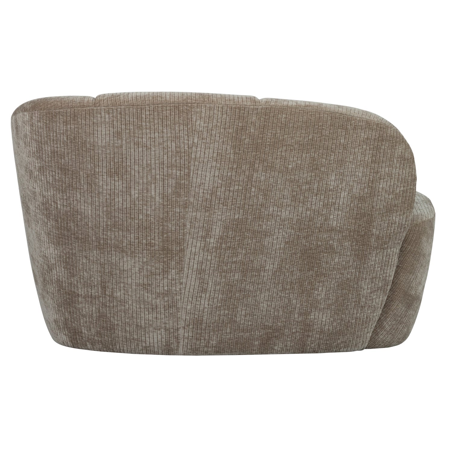 Sofa rechtszijdig 2-persoons MOJO donker zandkleurig ribfluweel