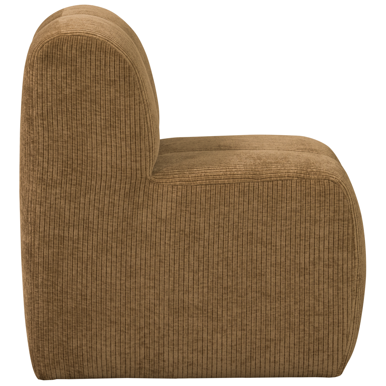 Fauteuil / module MOJO BENCH honingkleurige ribstof