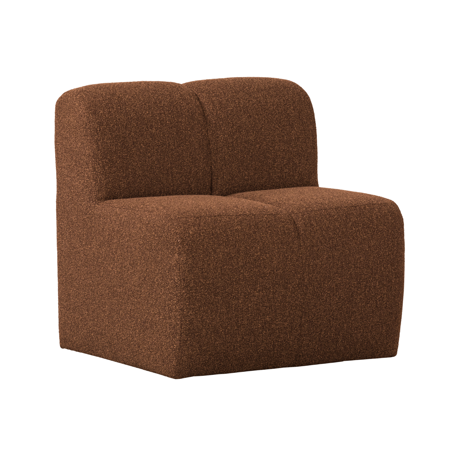 Fauteuil / module MOJO BENCH roestbruin gemêleerd boucle
