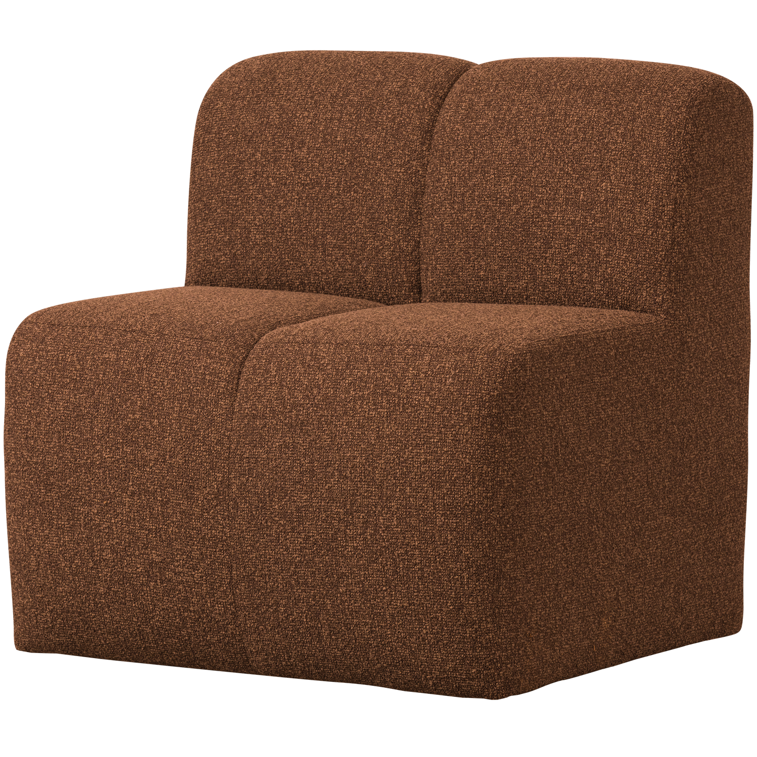Fauteuil / module MOJO BENCH roestbruin gemêleerd boucle