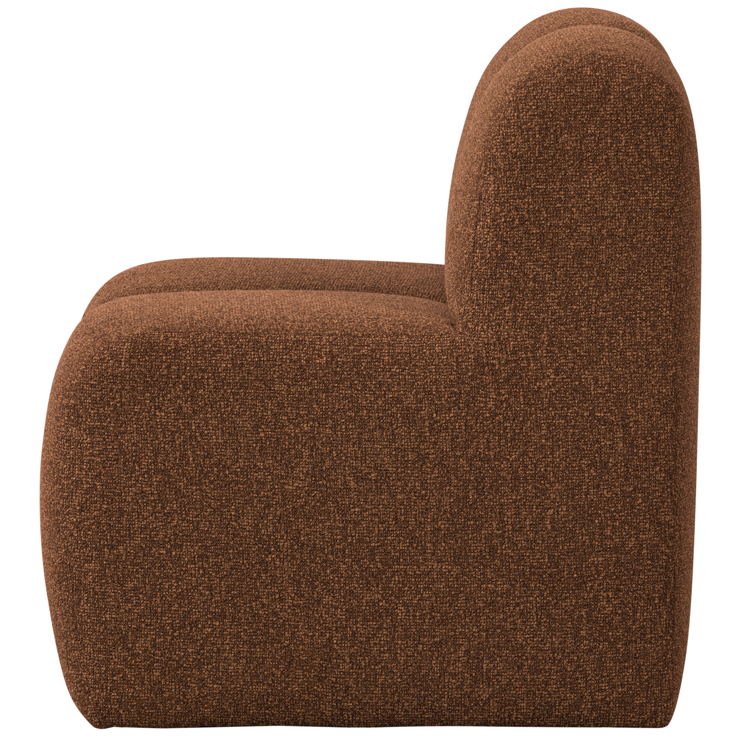 Fauteuil / module MOJO BENCH roestbruin gemêleerd boucle