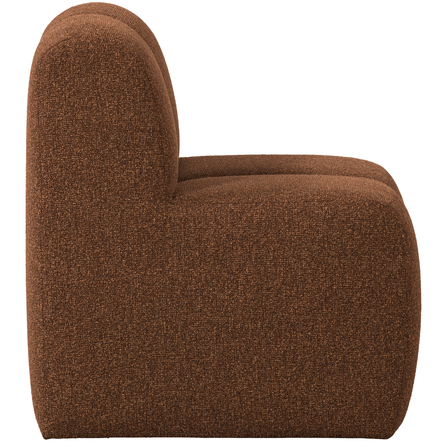 Fauteuil / module MOJO BENCH roestbruin gemêleerd boucle