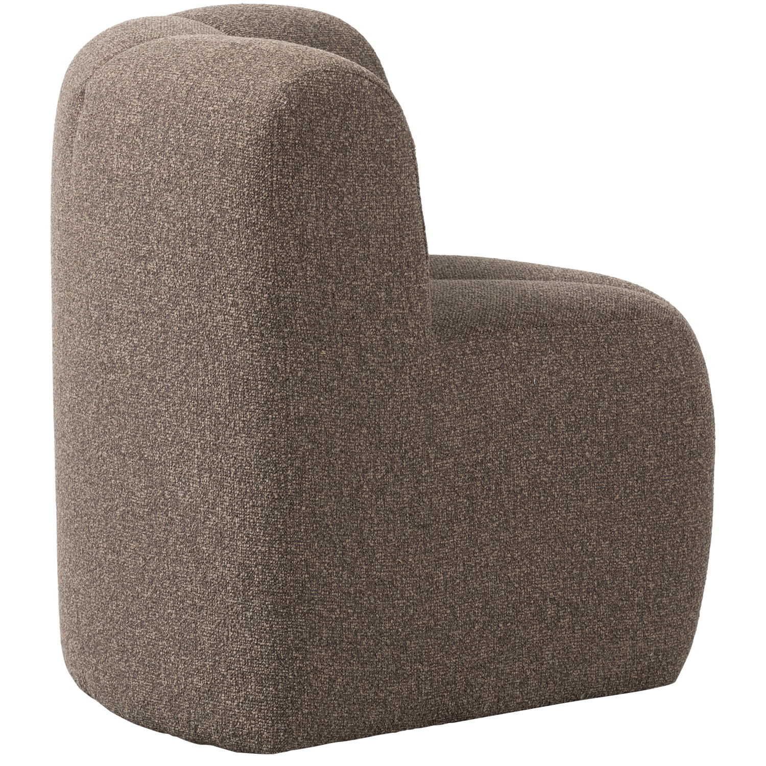 Modulares Sofa MOJO BENCH - Eckelement braun meliert Boucle