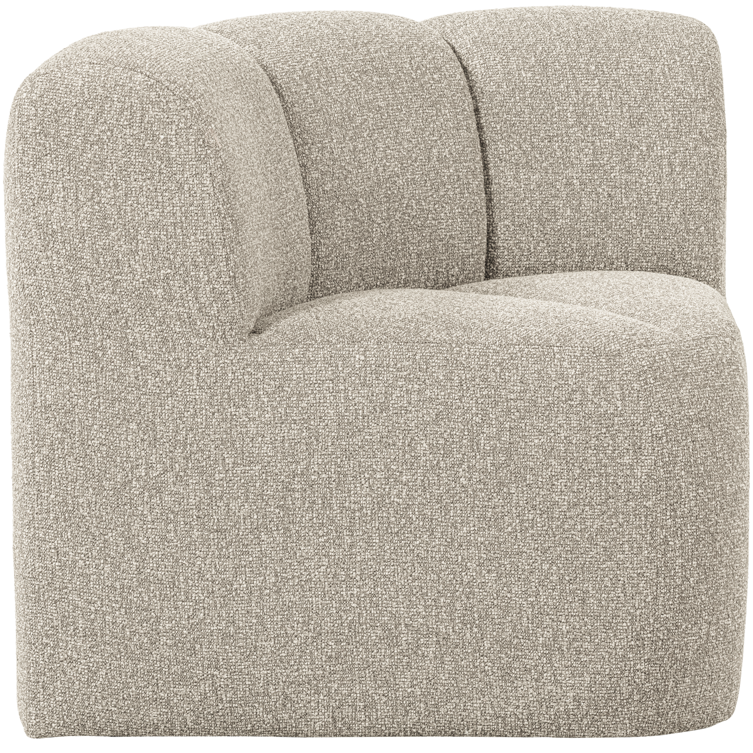 Modulares Sofa MOJO BENCH - Eckelement beige Melange Boucle