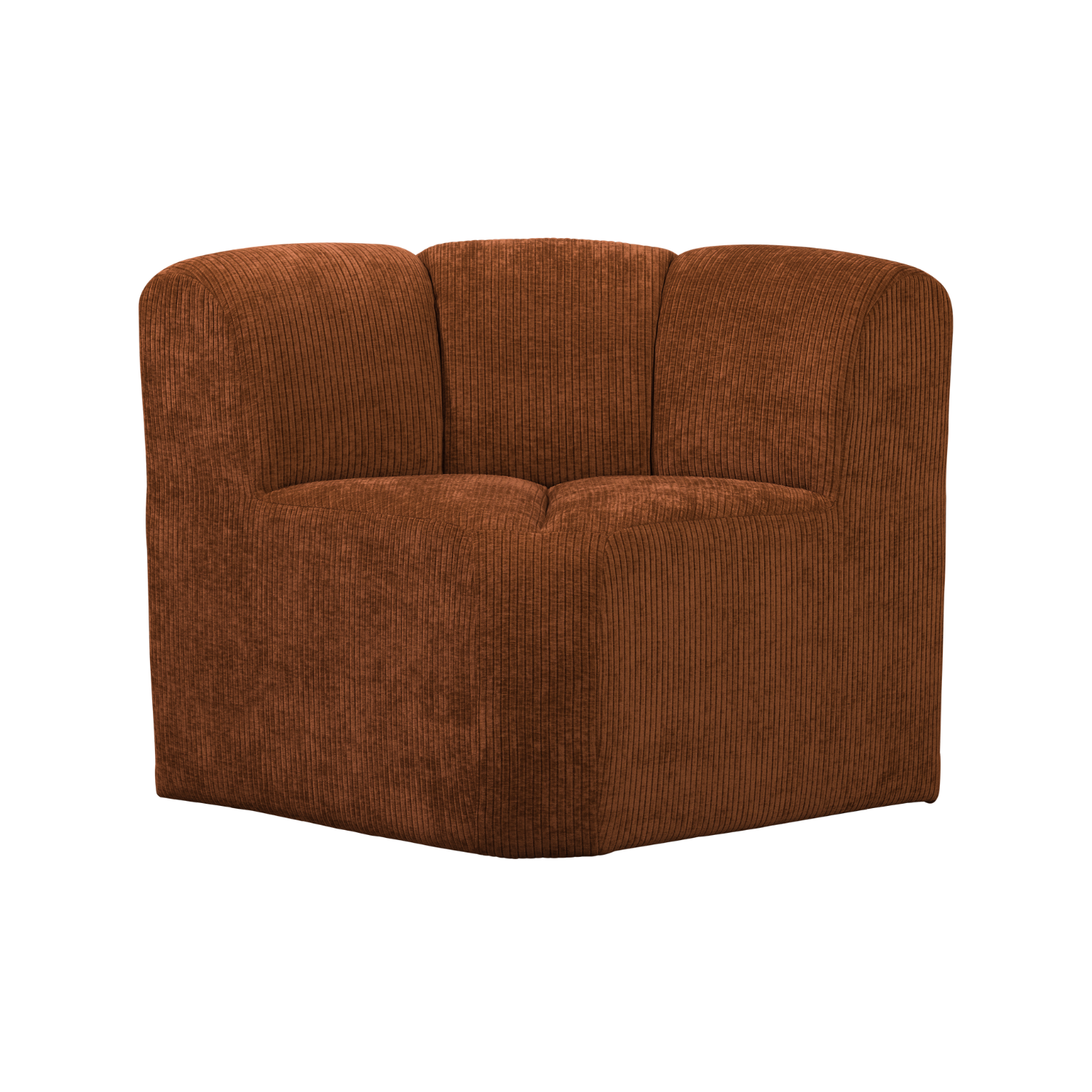 Modulaire bank MOJO BENCH - hoekelement roestbruin corduroy