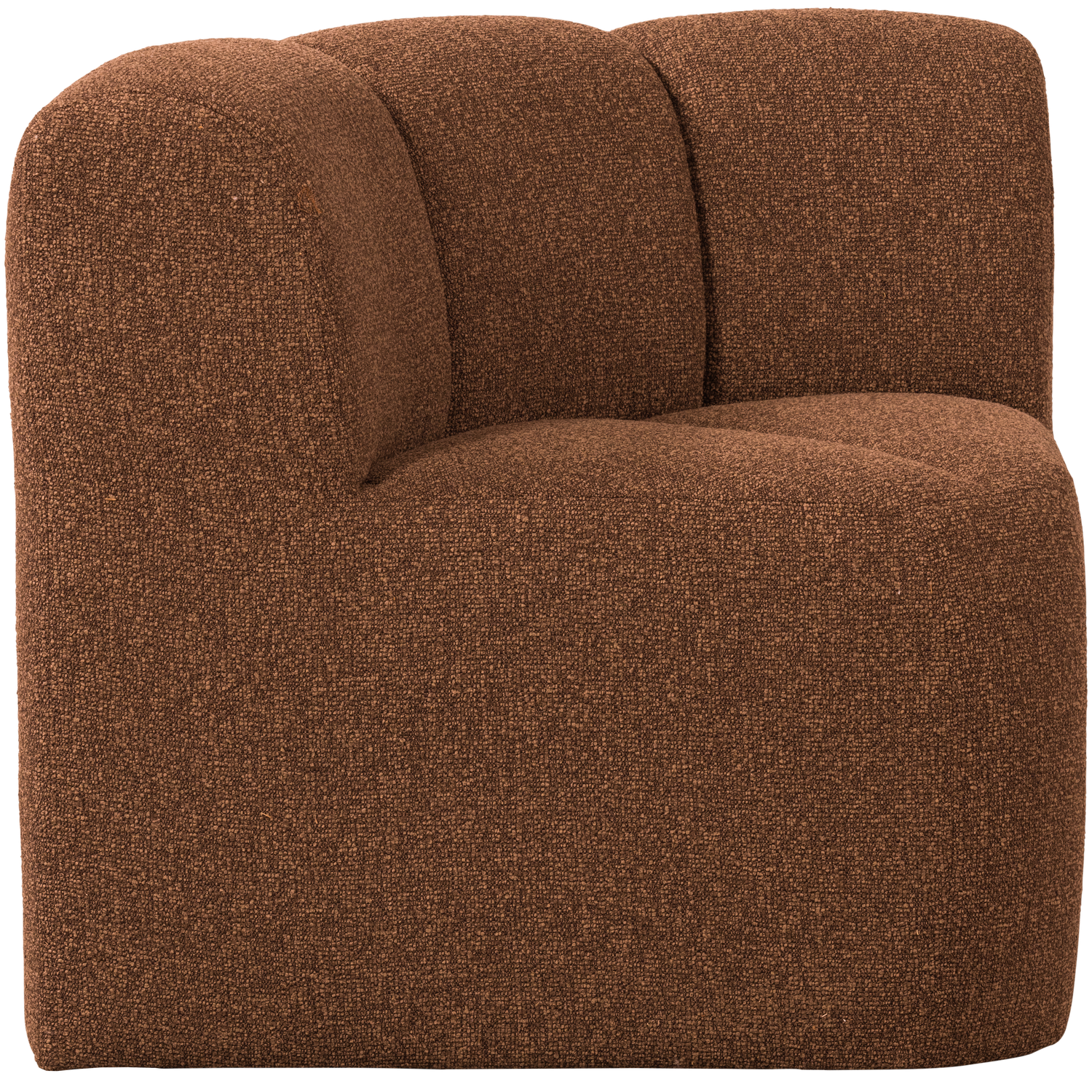 Modulaire bank MOJO BENCH - hoekelement roestbruin gemêleerd boucle