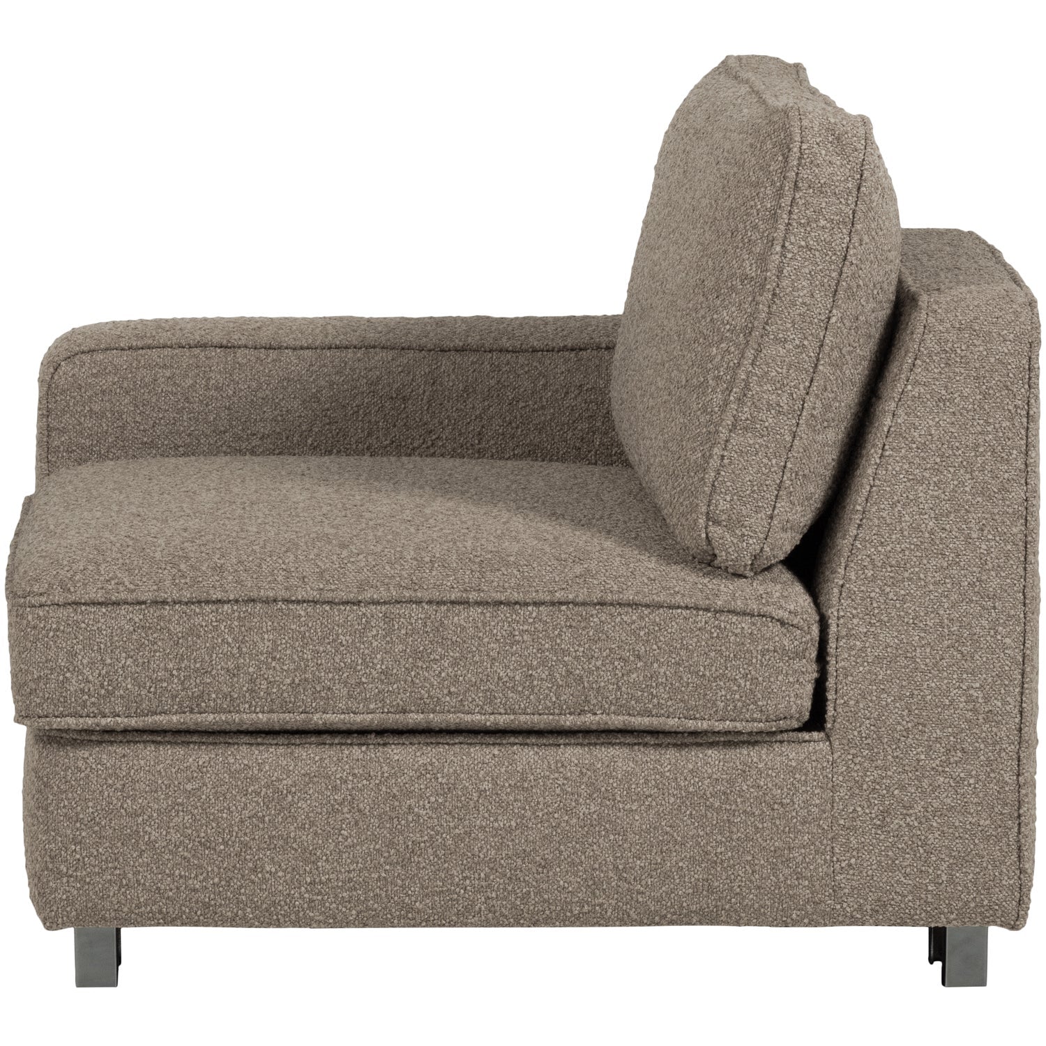 Sofa LAZY - moduł końcowy lewostronny beżowy bouclé – Woood