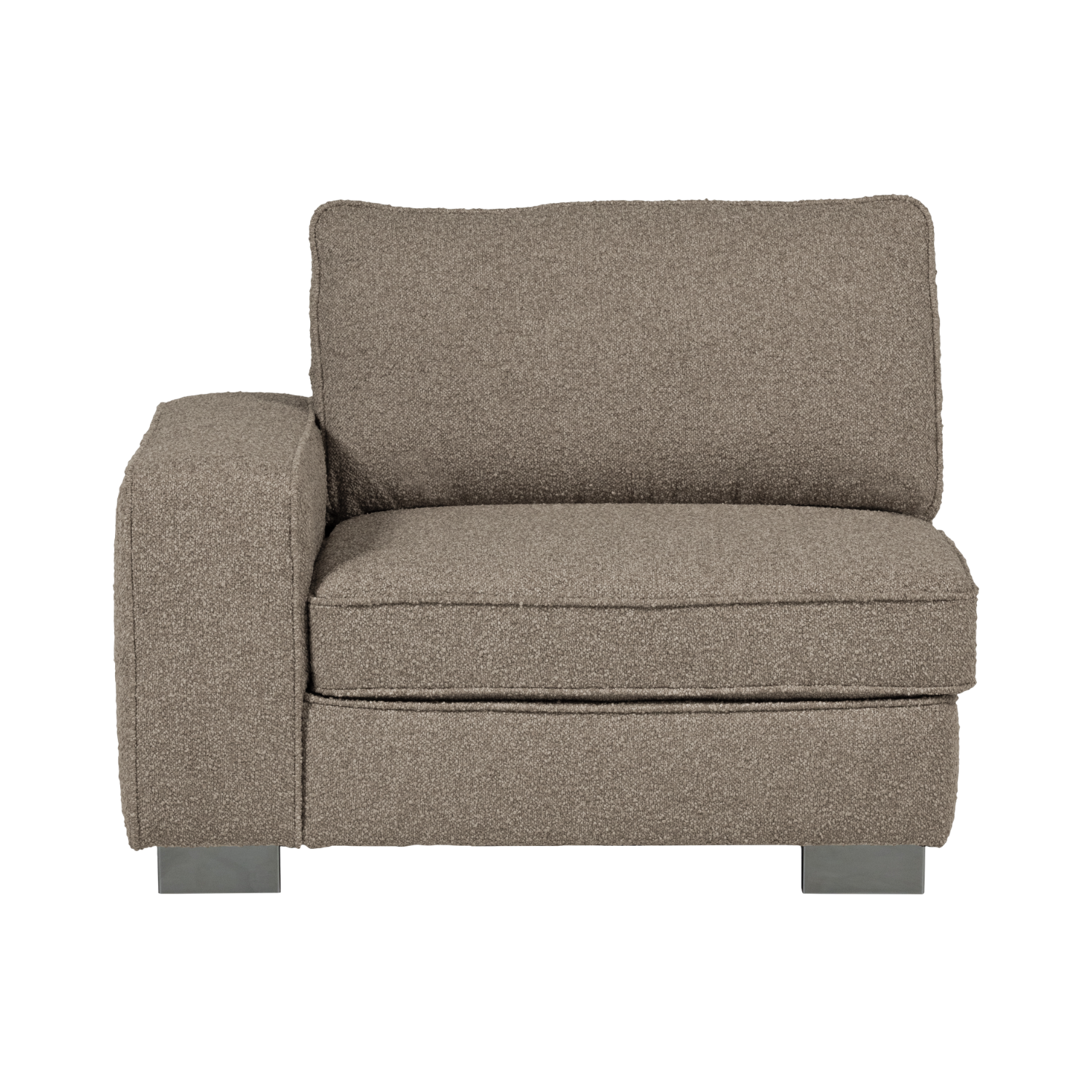 Sofa LAZY - moduł końcowy lewostronny beżowy bouclé – Woood