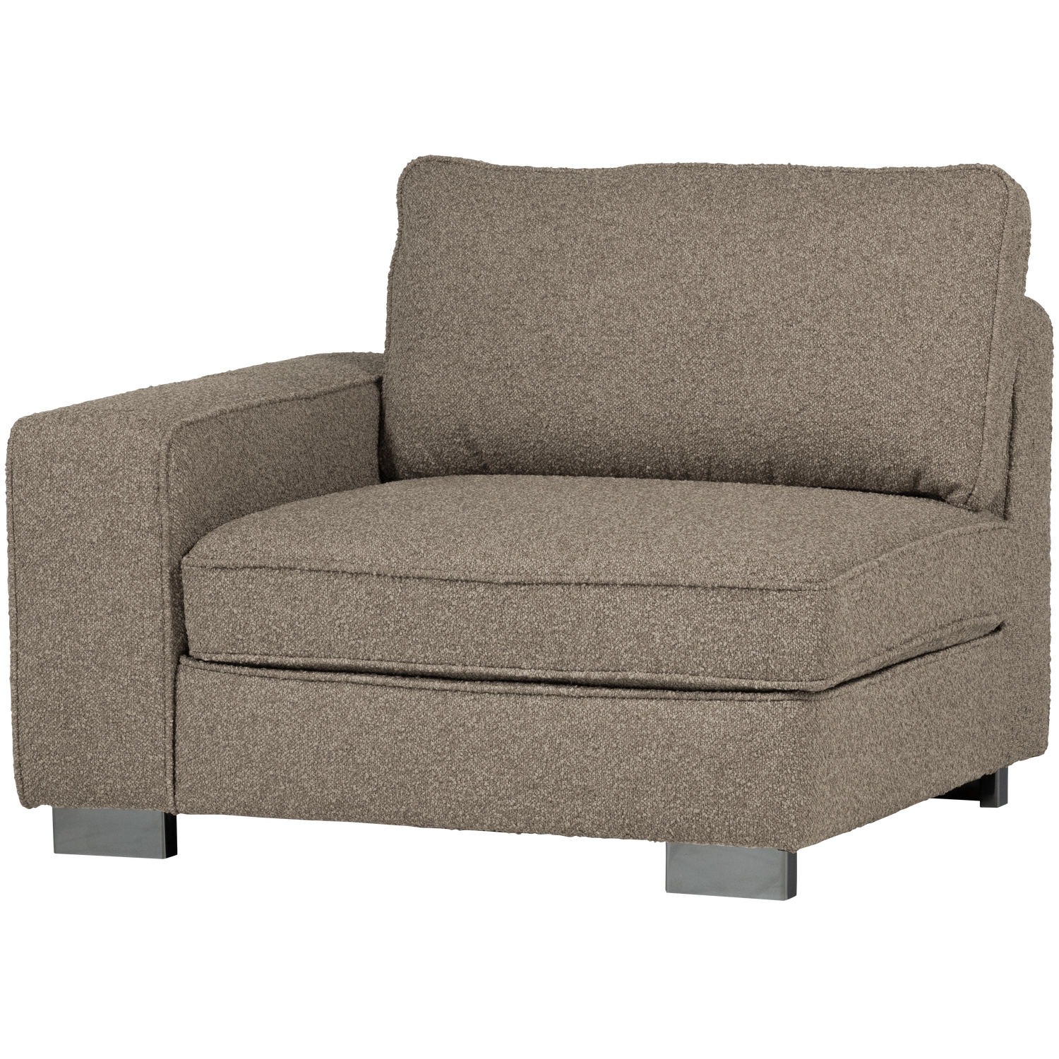 Sofa LAZY - moduł końcowy lewostronny beżowy bouclé – Woood