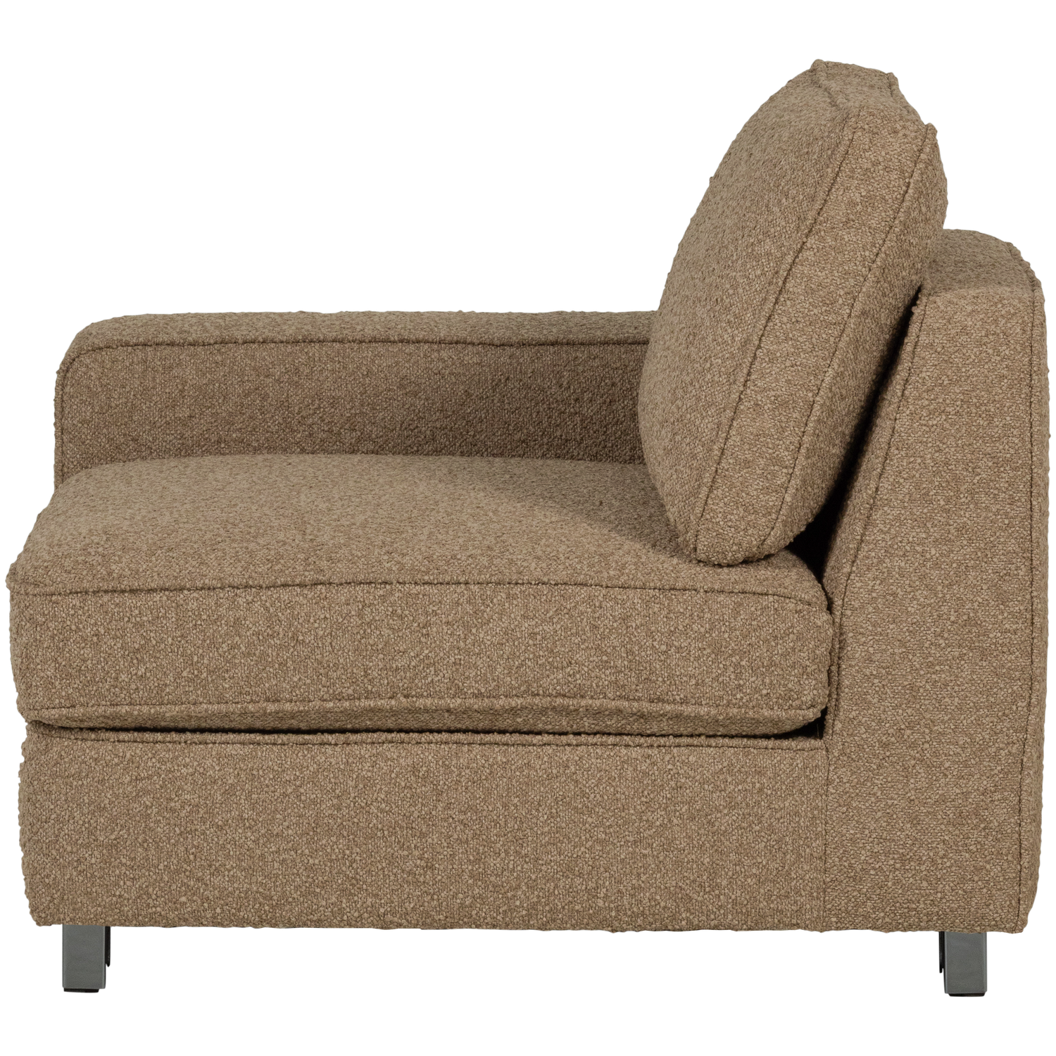Sofa LAZY - moduł końcowy lewostronny brązowy bouclé – Woood