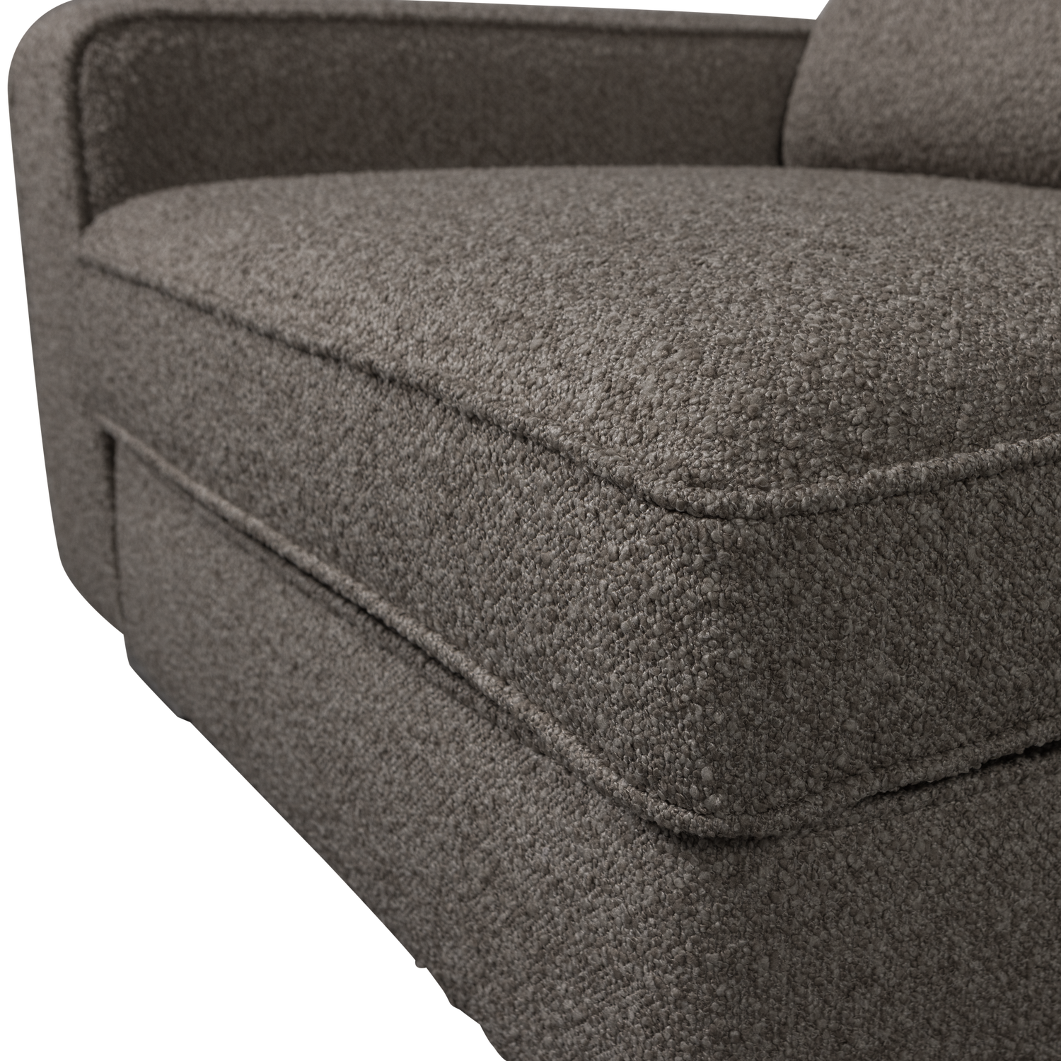 Sofa LAZY - moduł końcowy lewostronny antracytowy bouclé – Woood