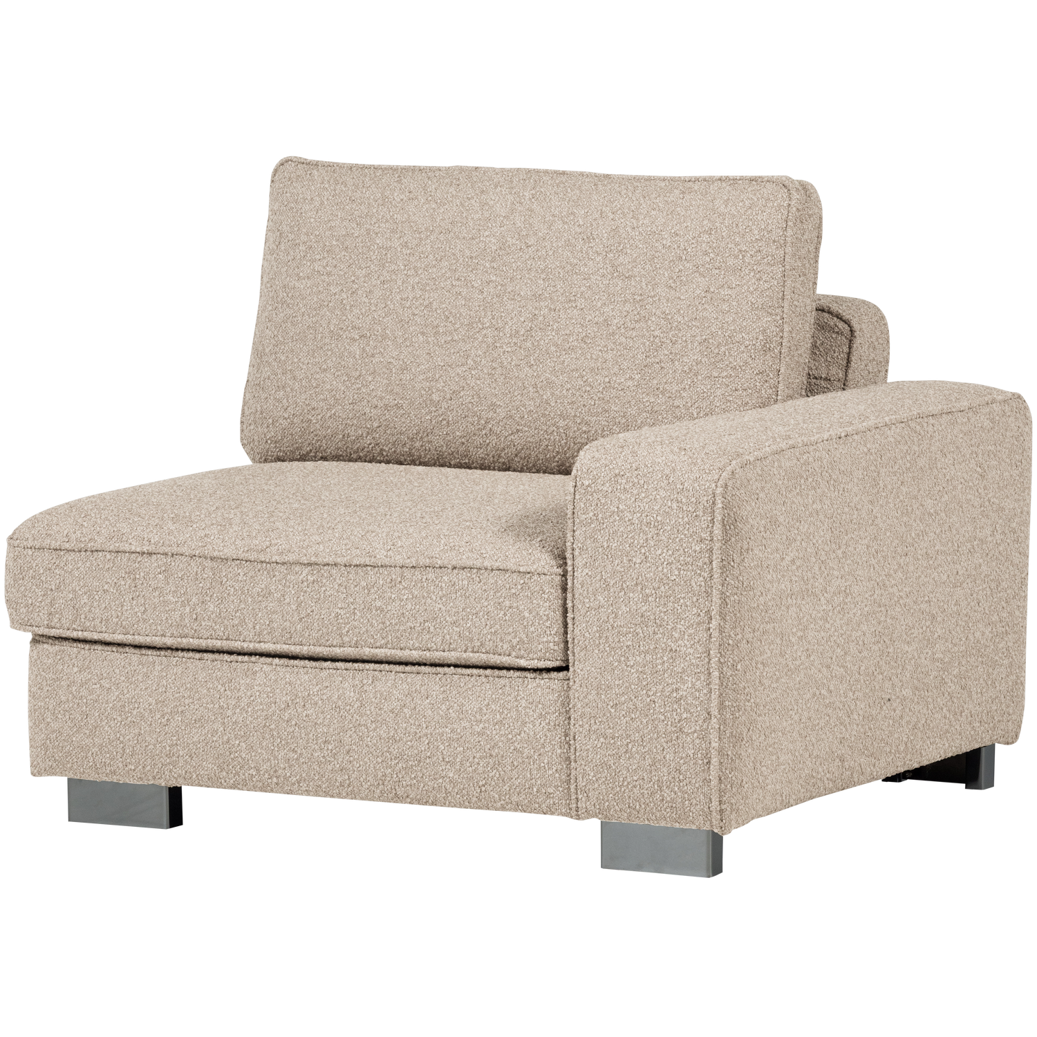 Sofa LAZY - moduł końcowy prawostronny piaskowy bouclé – Woood