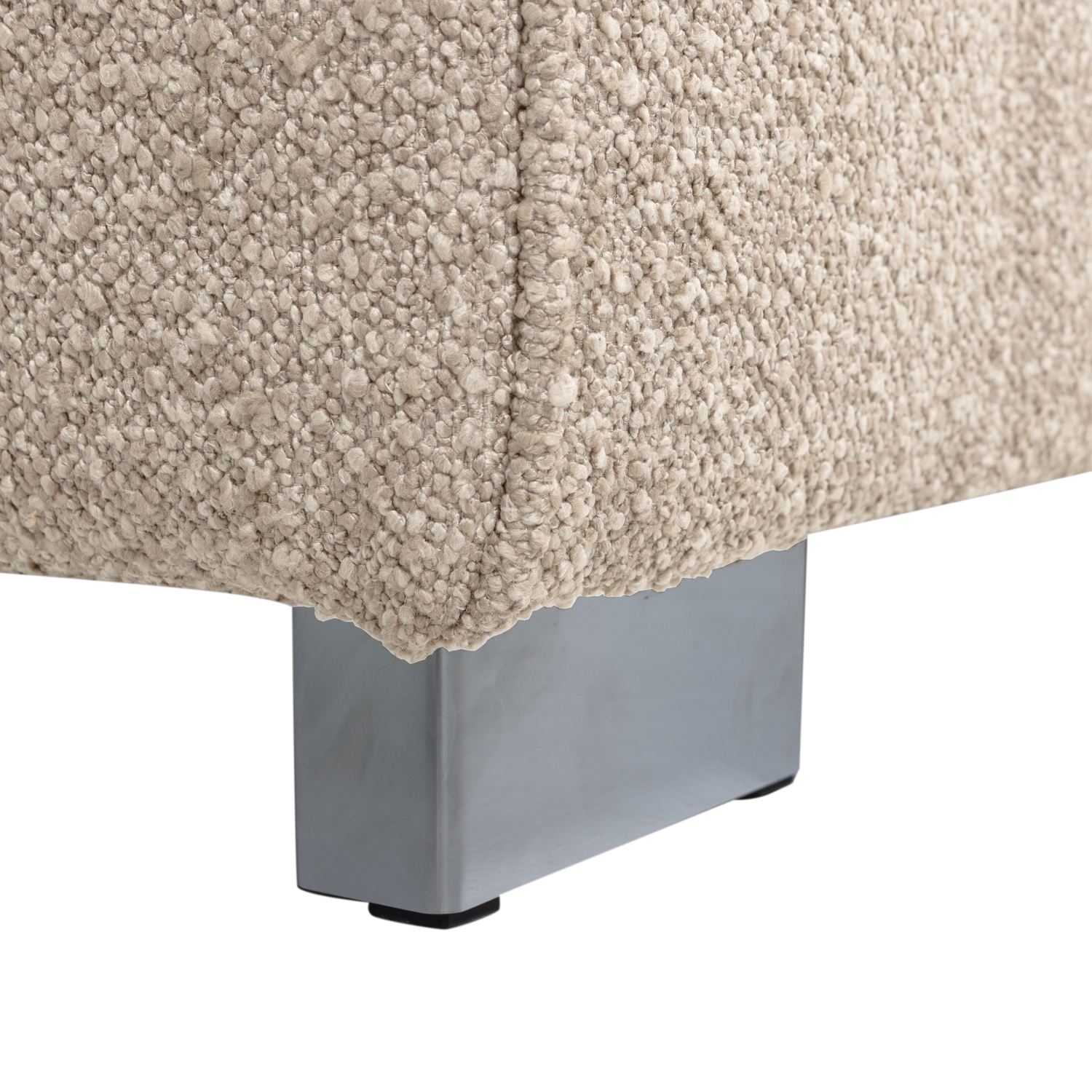 Fotel / moduł LAZY piaskowy bouclé – Woood