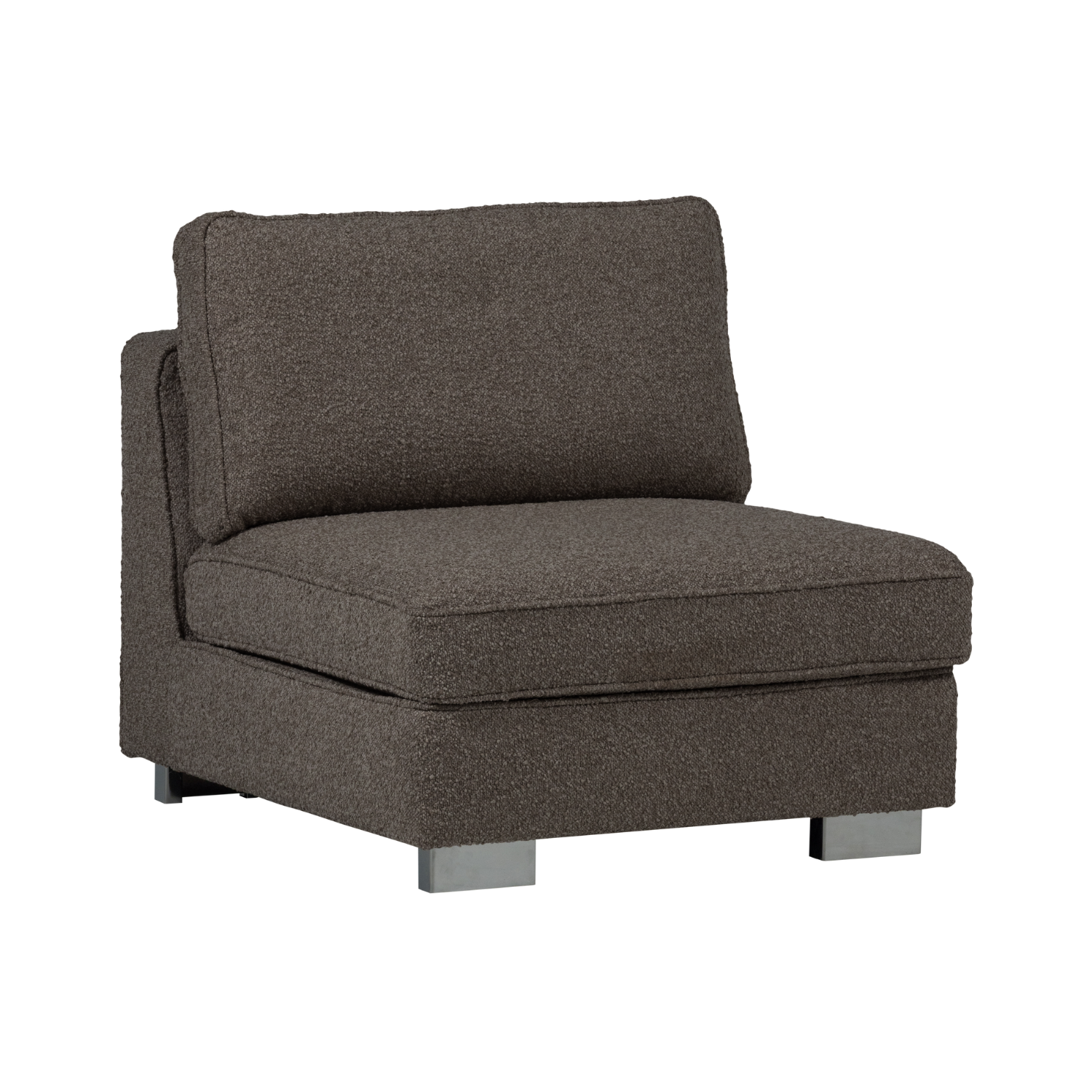 Fotel / moduł LAZY antracytowy bouclé – Woood