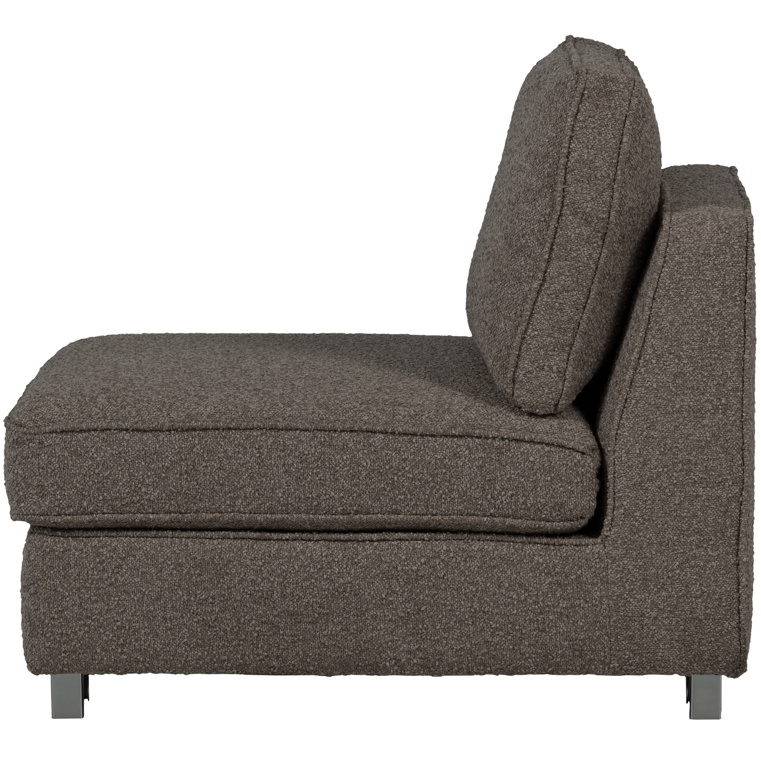 Fotel / moduł LAZY antracytowy bouclé – Woood