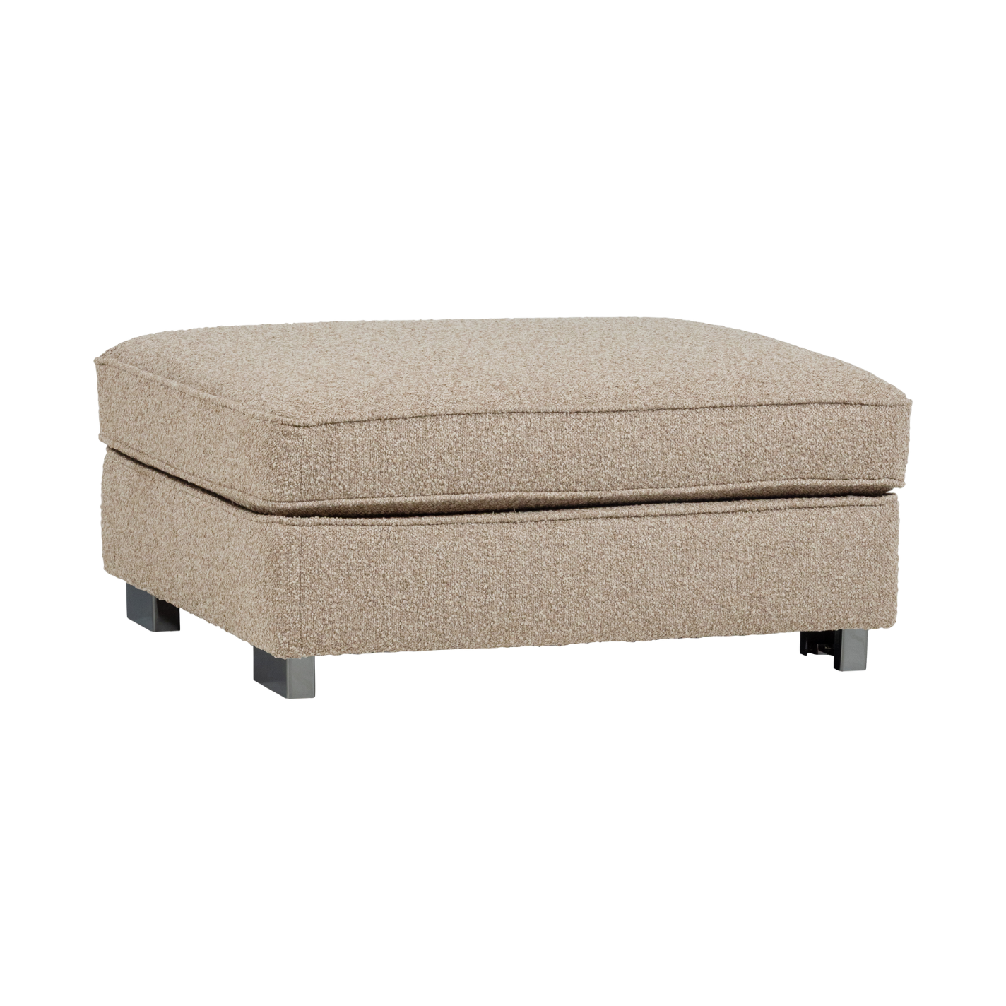 Puf LAZY piaskowy bouclé – Woood