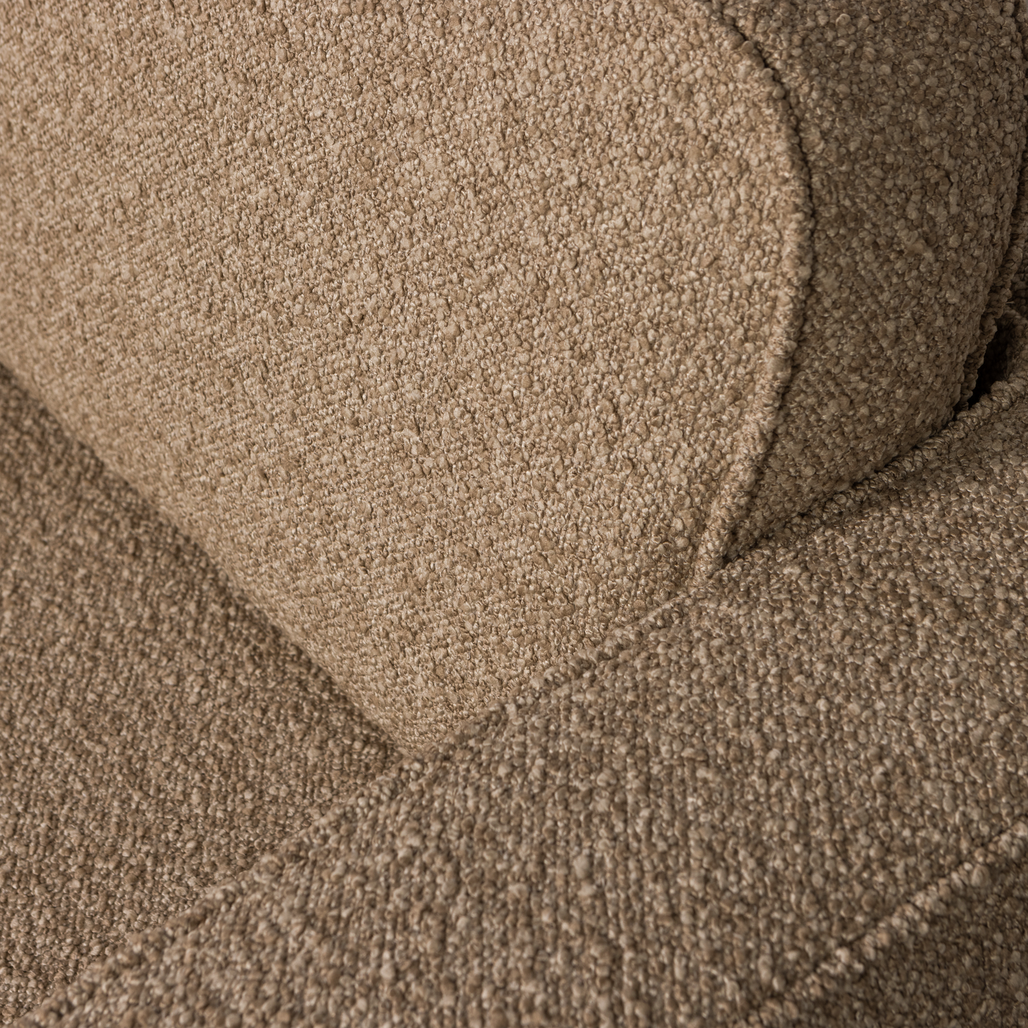 Fotel obrotowy LAZY brązowy bouclé – Woood