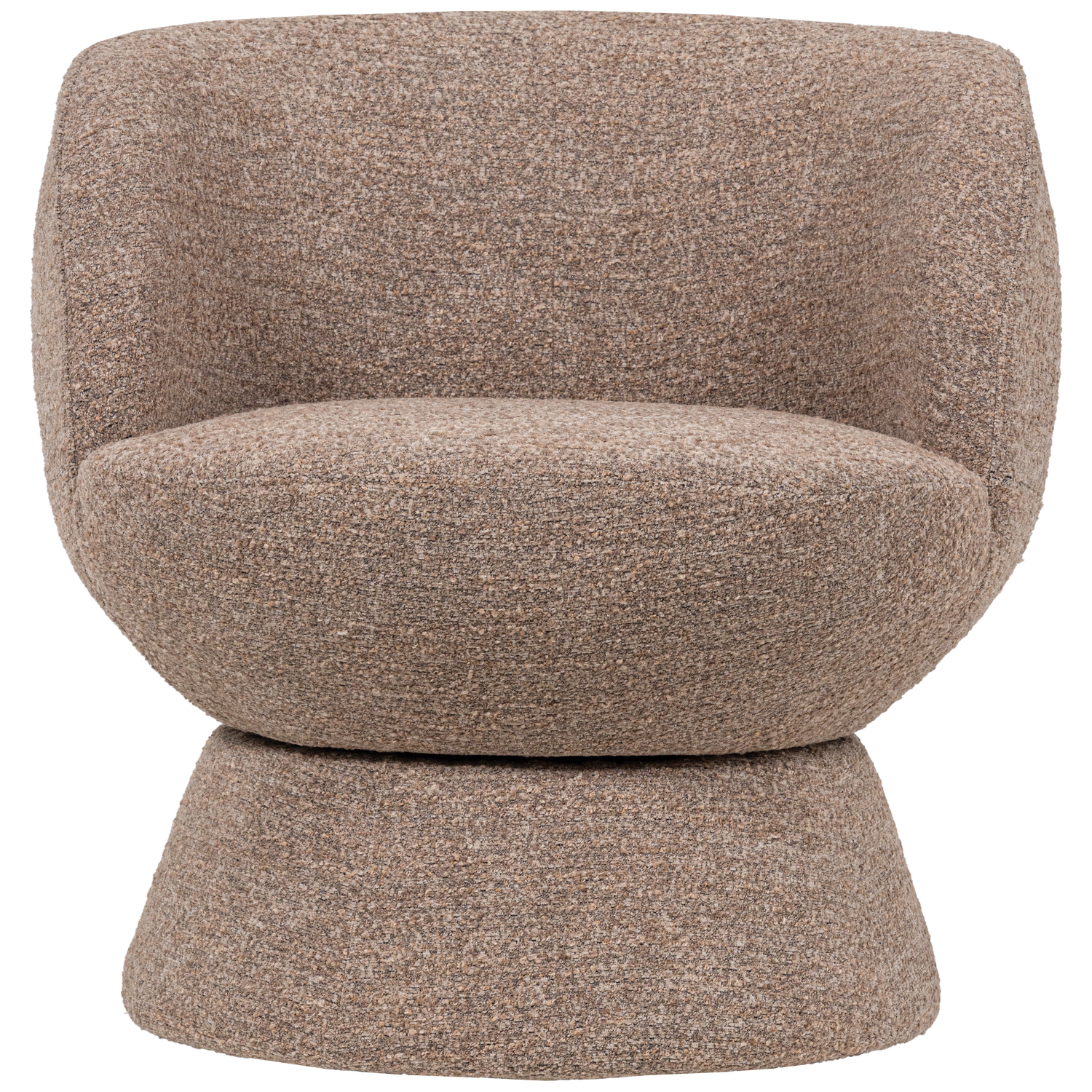 SHUFFLE Brown Mélange Swivel Armchair