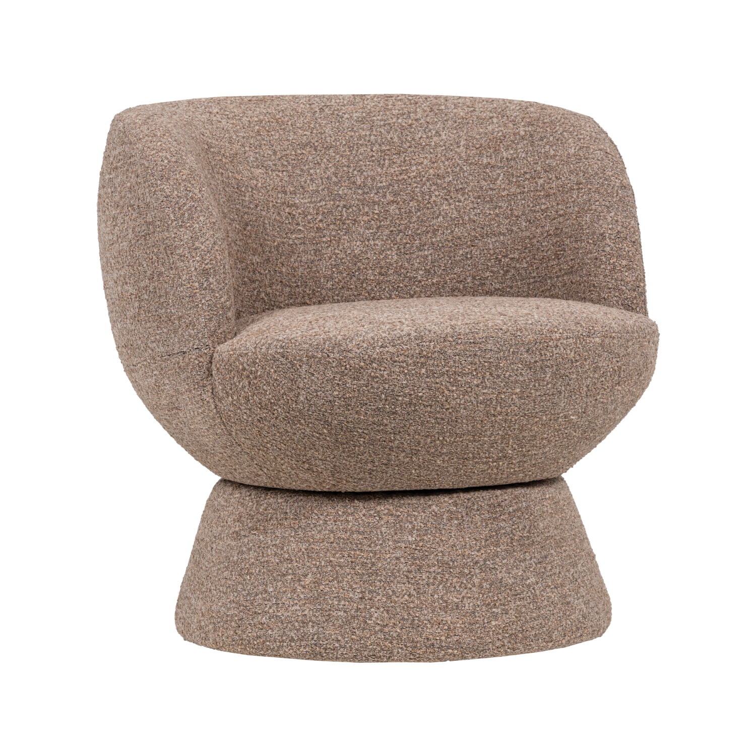 SHUFFLE Brown Mélange Swivel Armchair