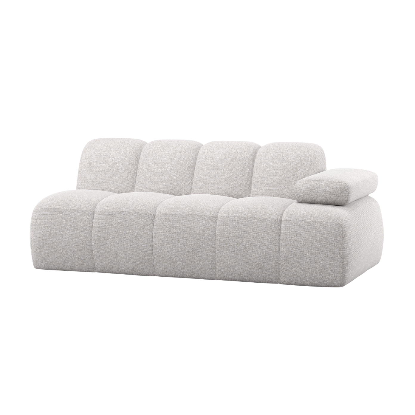 MOJO Modular Sofa - Right-Hand Two-Seater in Ecru Bouclé