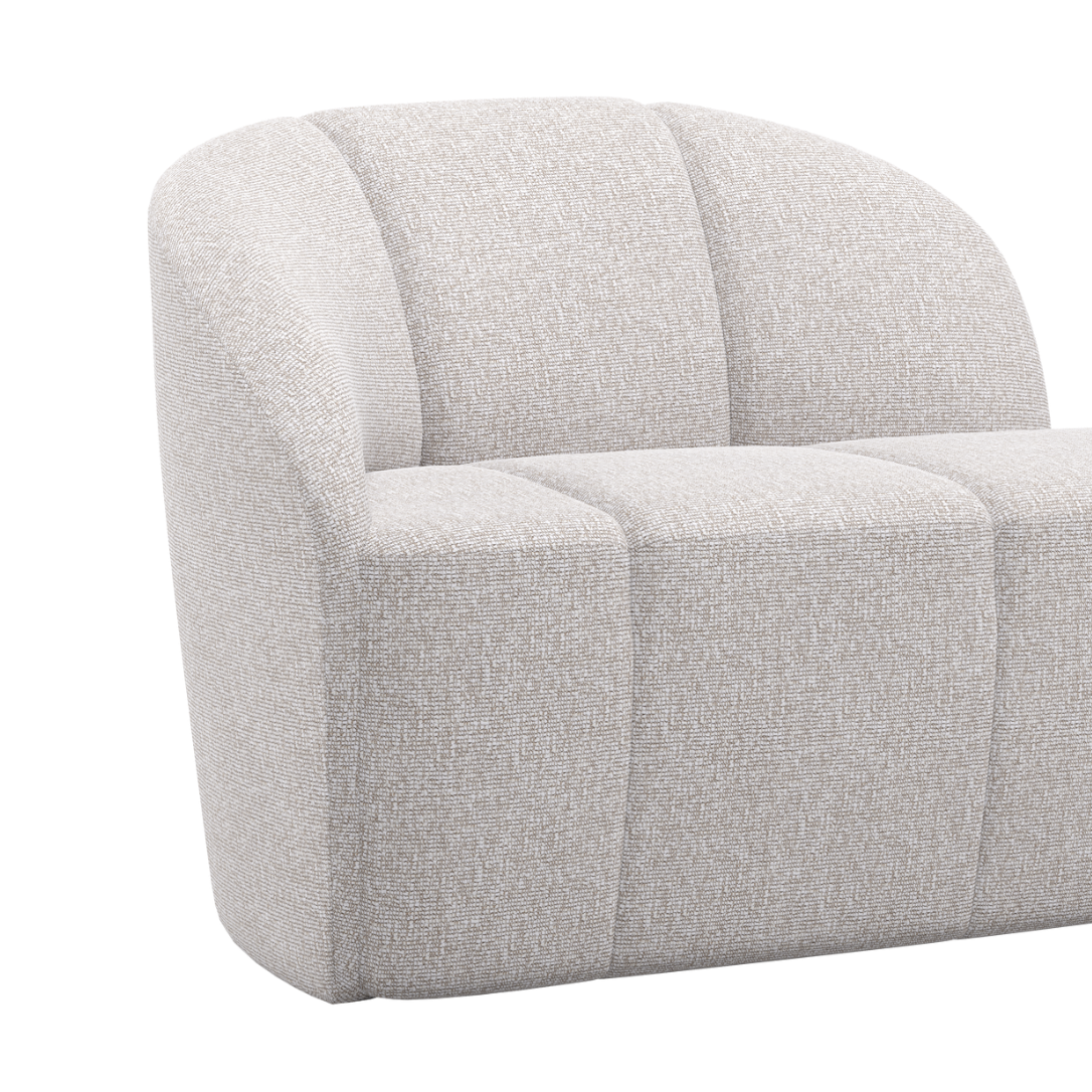 Sofa lewostronna 2-zits MOJO ecru melange boucle