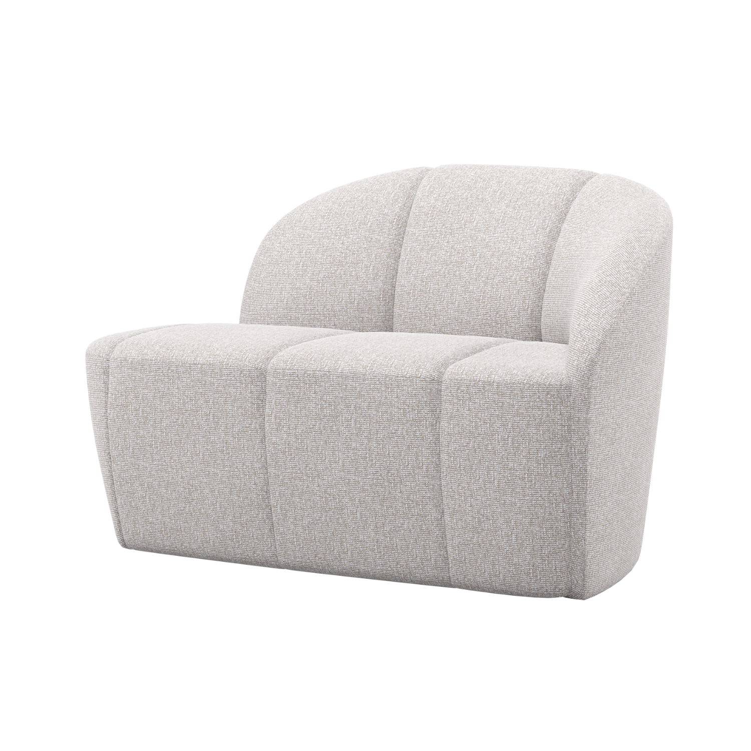 Sofa rechtszijdig 2-persoons MOJO ecru melange boucle