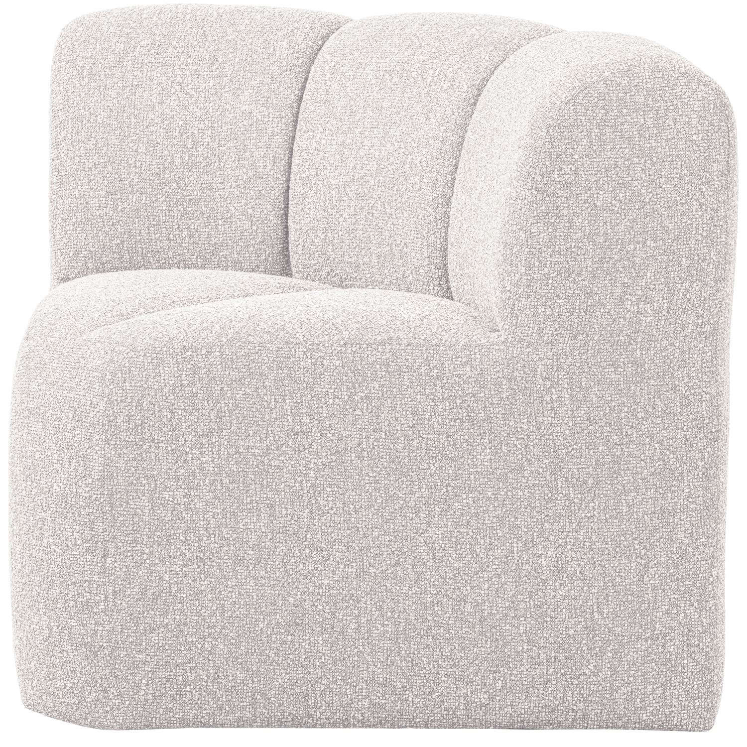 Modulaire bank MOJO BENCH - hoekelement ecru melange boucle