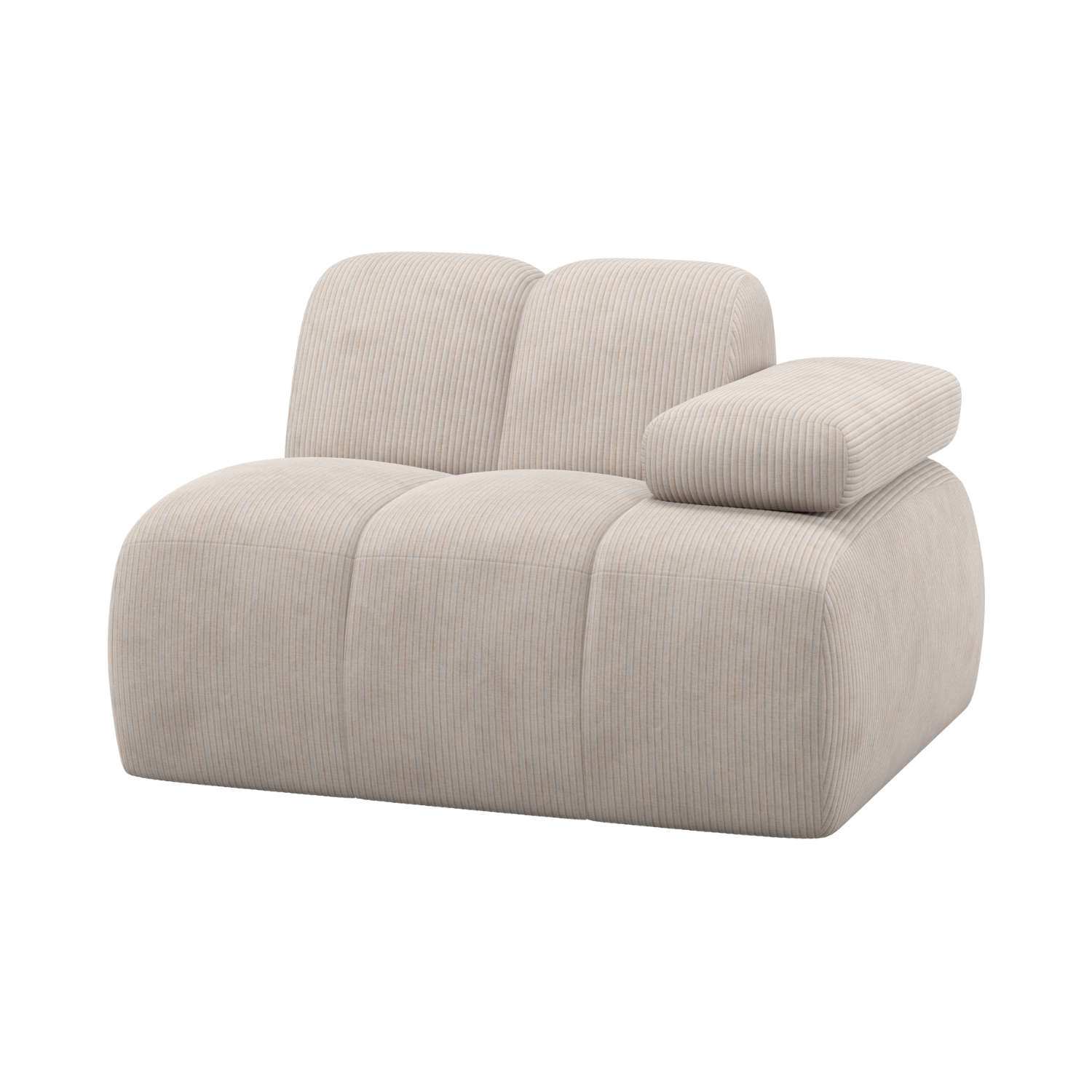 Modulaire bank MOJO - rechterelement ecru corduroy