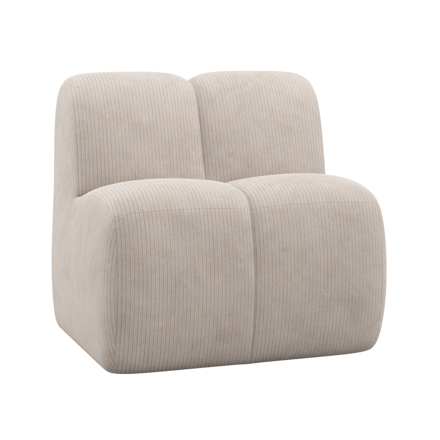 Fauteuil / module MOJO BENCH ecru ribstof